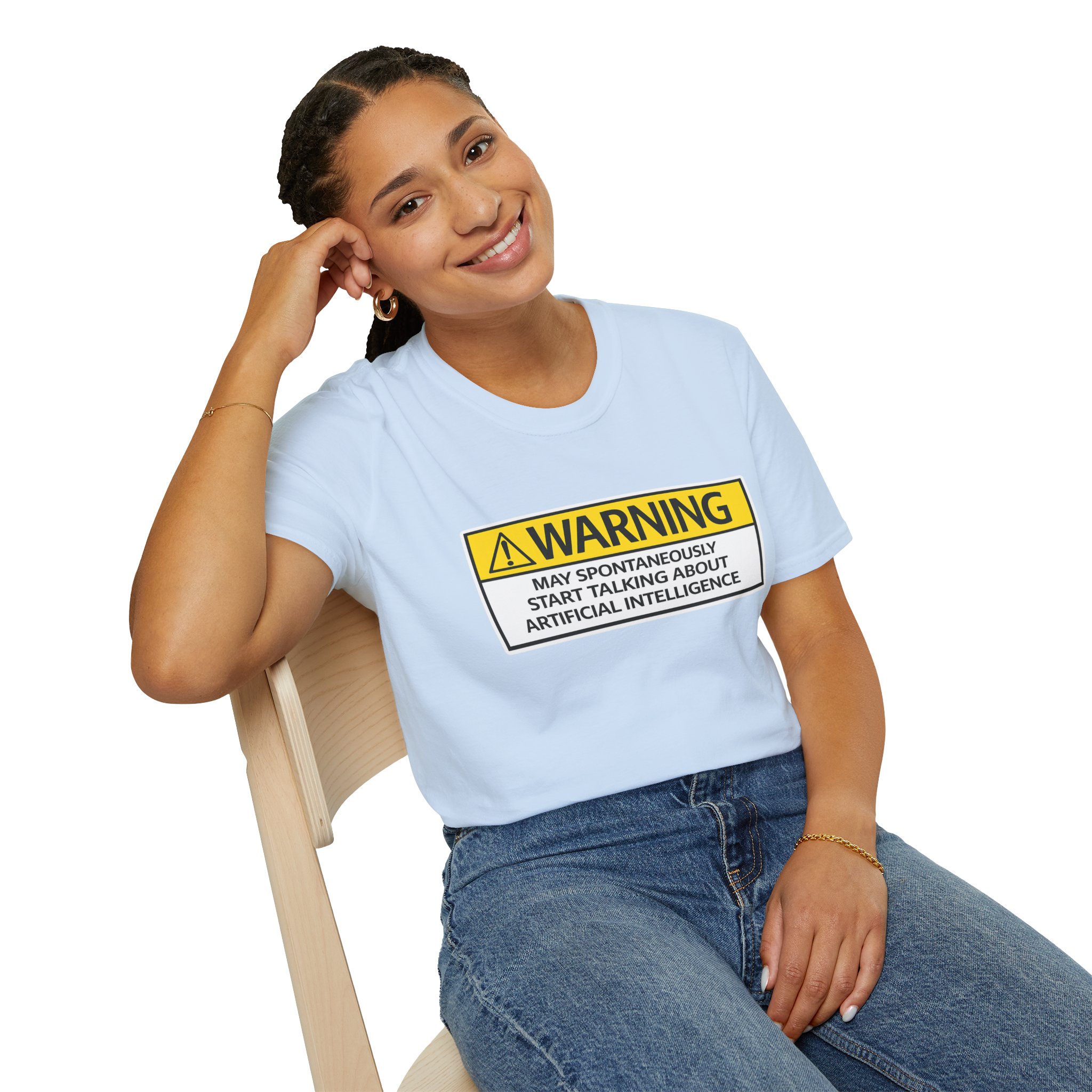 Warning May Talk About AI Tee | Funny Artificial Intelligence Shirt - Image 60