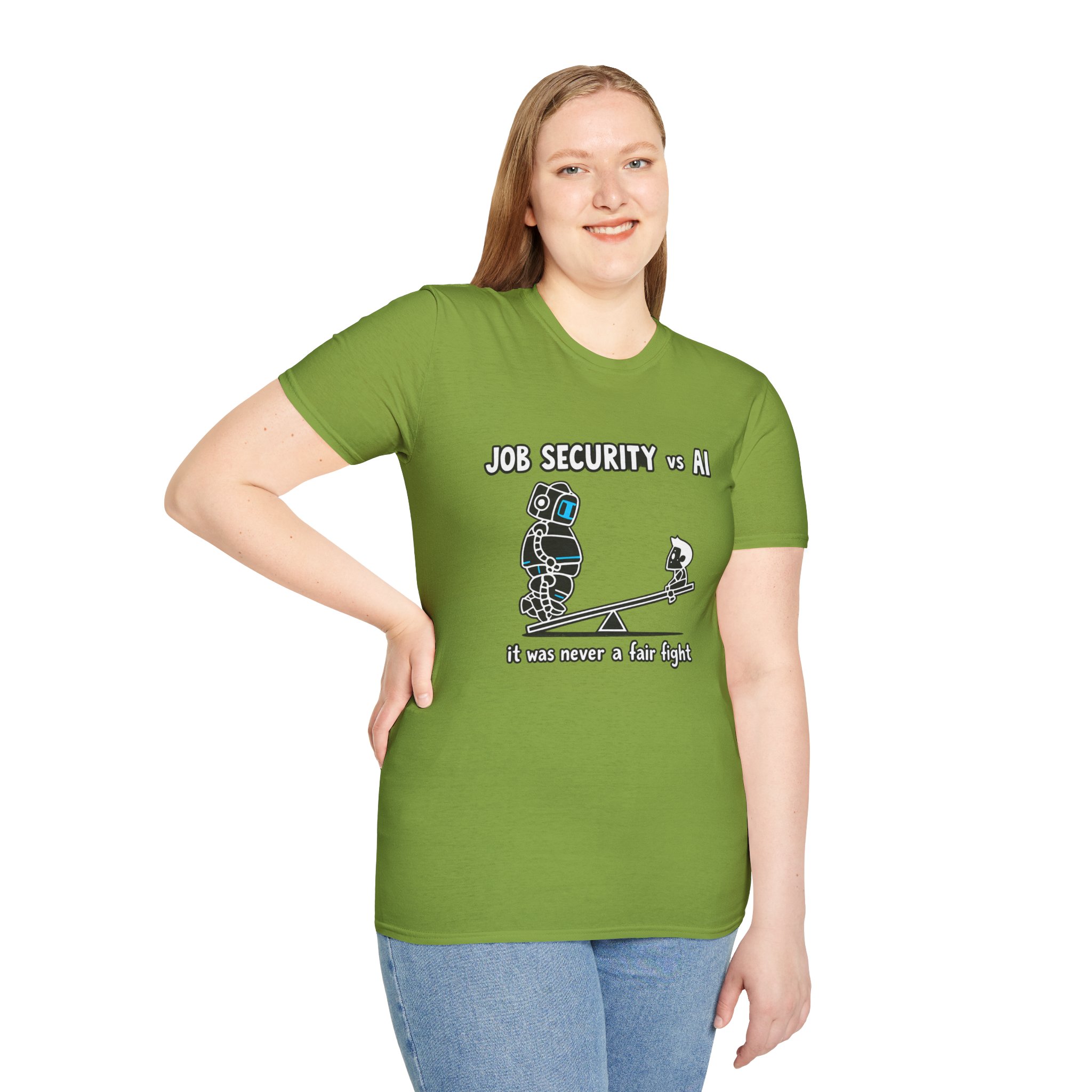 POV You're An AI And It's Monday – Funny Tired Robot Graphic T-Shirt - Image 60