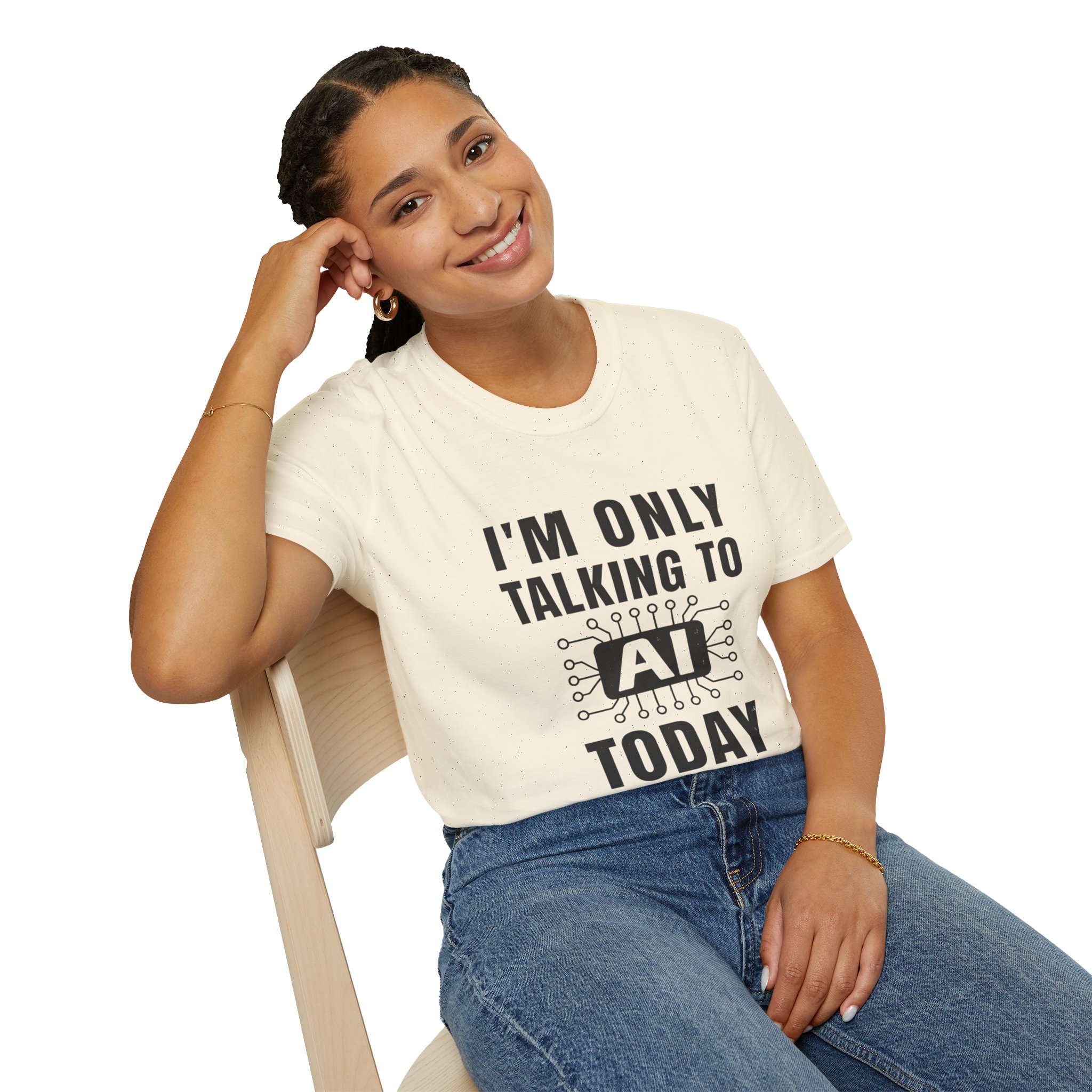 I'm Only Talking to AI Today Tee | Funny Introvert Tech Shirt - Image 42