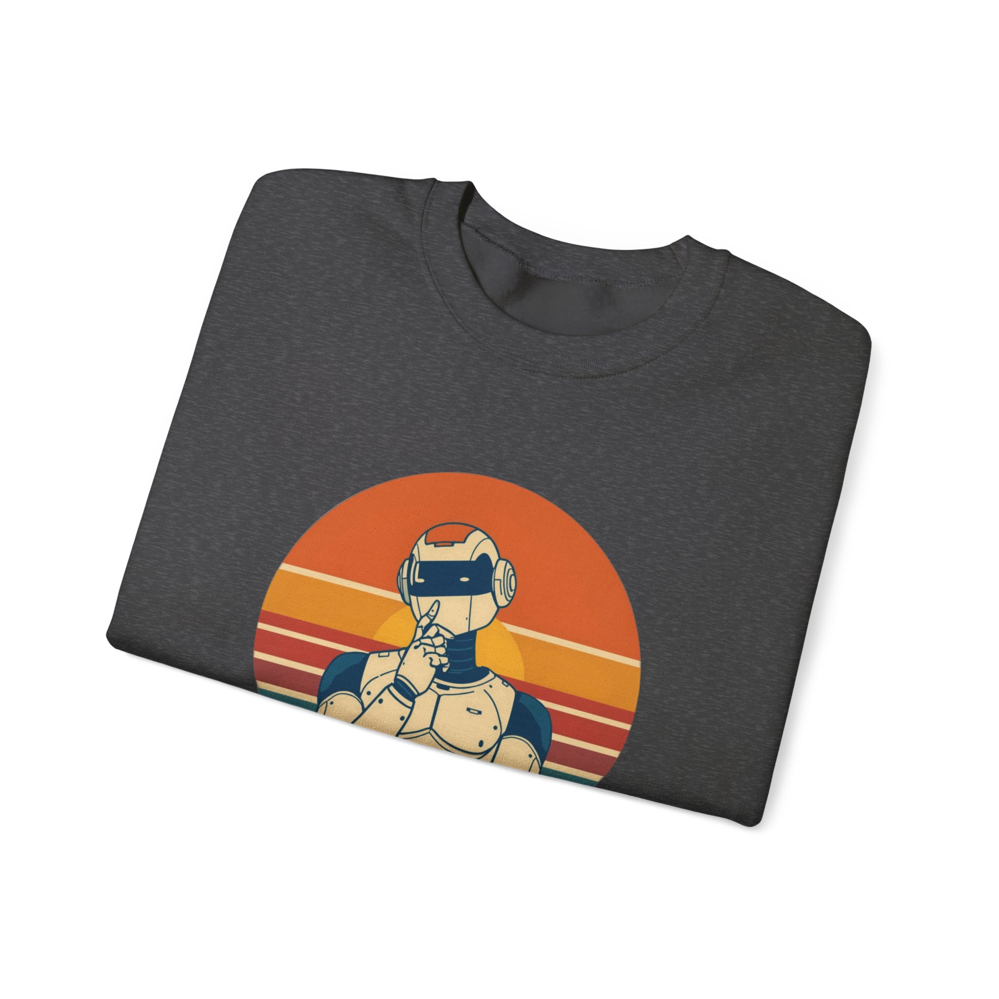 Wired for Success Retro Robot Thinker AI Tech Sweatshirt Gift - Image 38