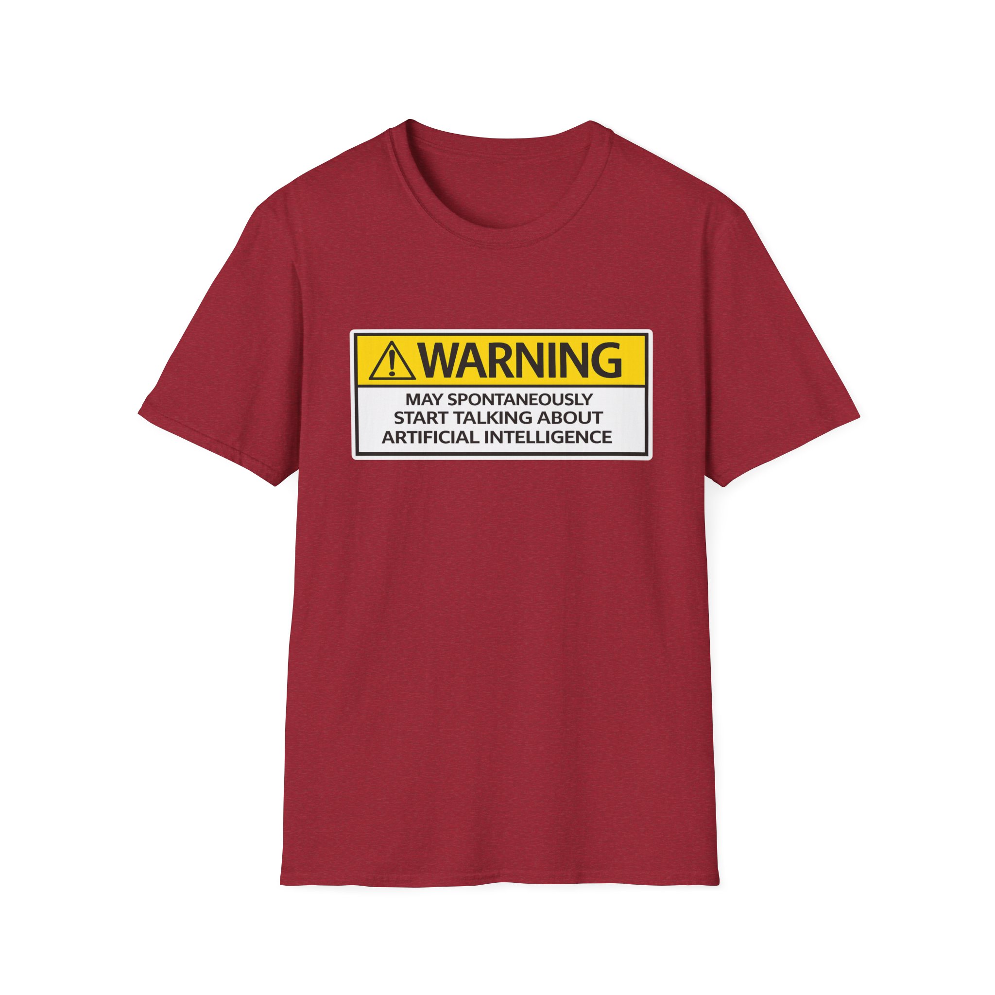 Warning May Talk About AI Tee | Funny Artificial Intelligence Shirt - Image 109