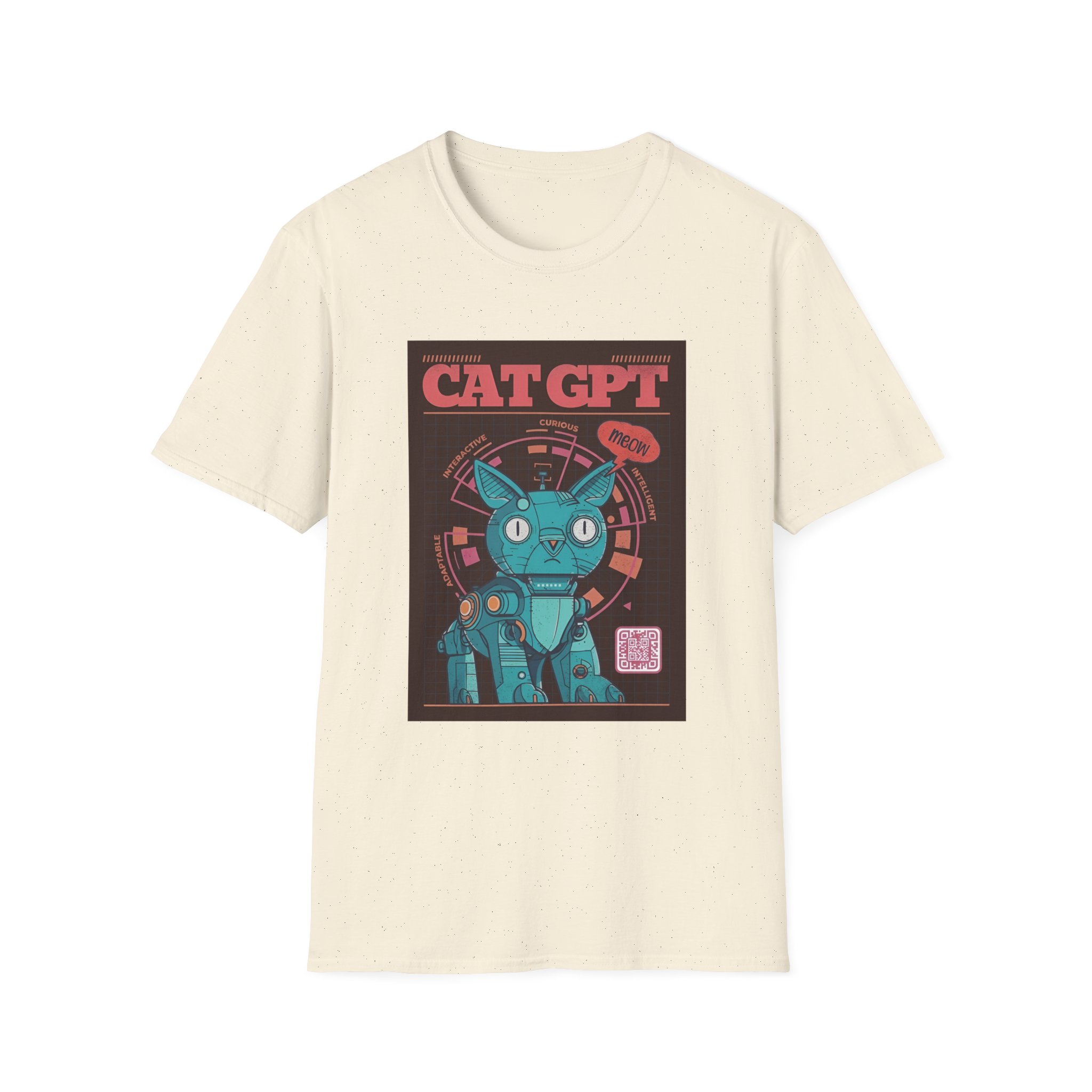 Robot Cat AI Tee | Funny Cyberpunk Cat Shirt for Tech Lovers - Image 28