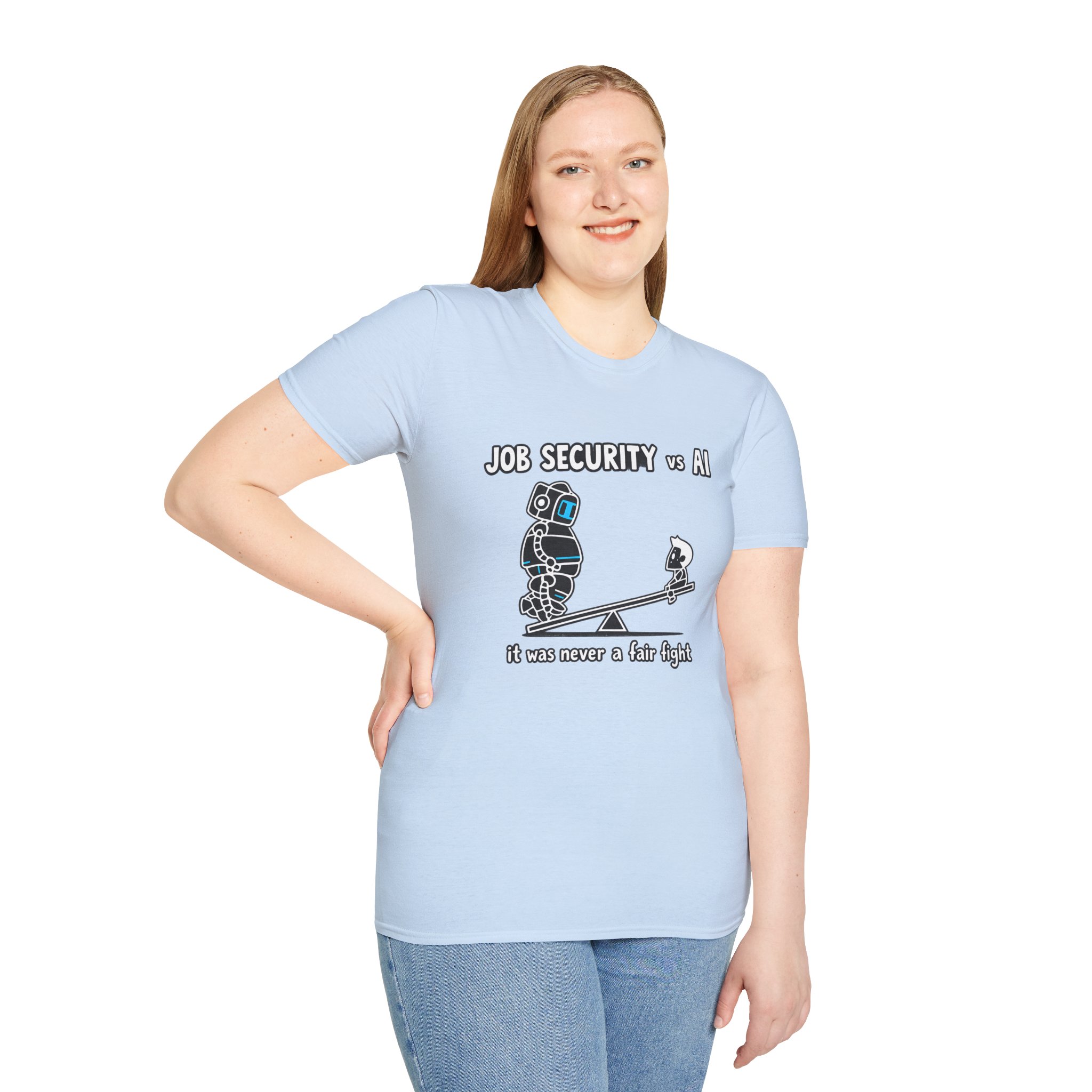 POV You're An AI And It's Monday – Funny Tired Robot Graphic T-Shirt - Image 82