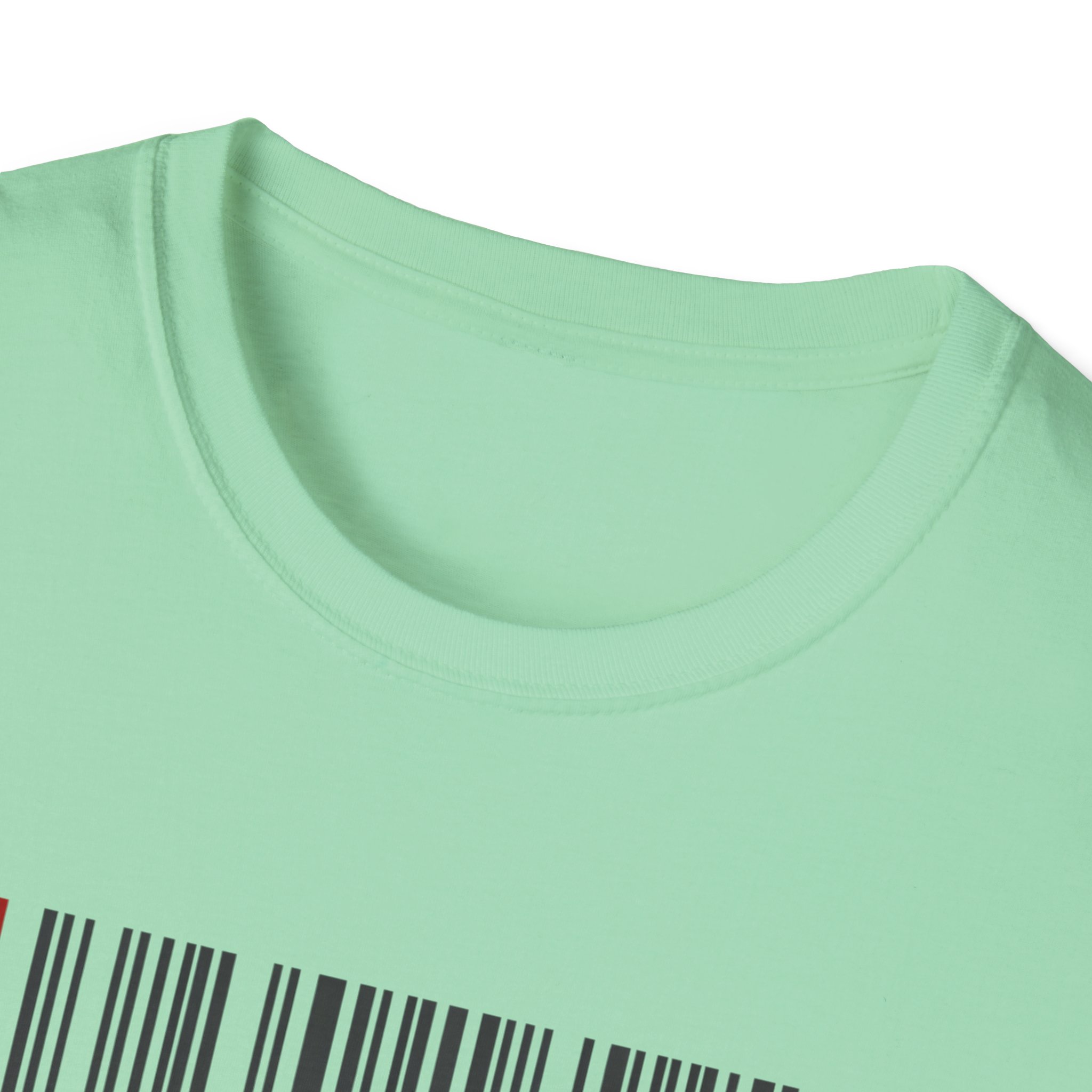 AI Generated Barcode Dark Minimalist Generative Art Graphic T-Shirt - Image 102