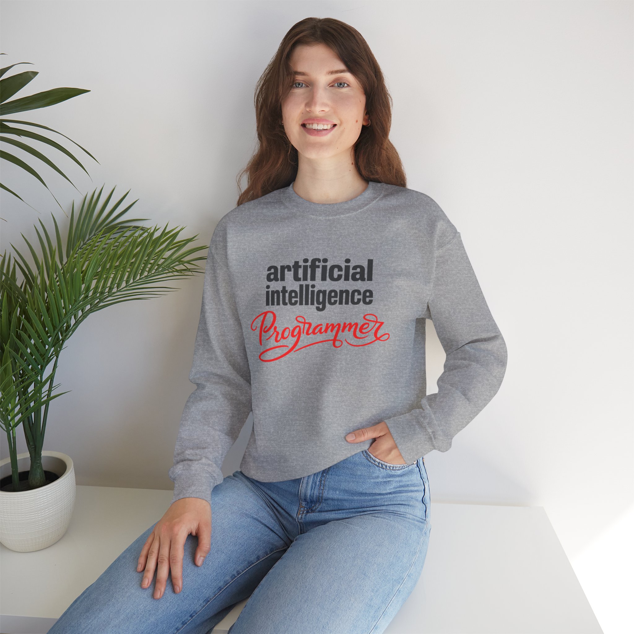 Artificial Intelligence Programmer Sweatshirt | Bold Script Developer Hoodie - Image 6