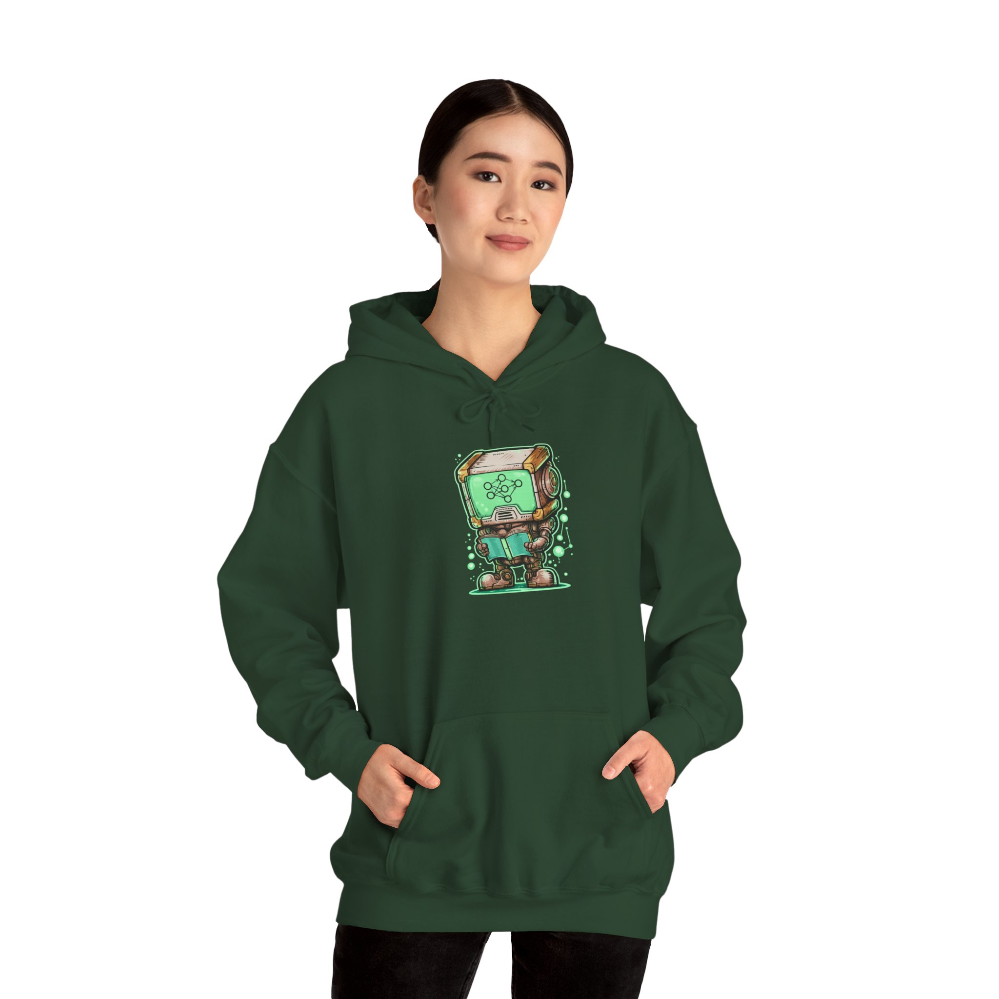 AI Robot Reading Hoodie | Neural Network Sweatshirt for ML Engineers - Image 60