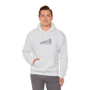 Evolution of Intelligence – Ape to Human to AI Robot Pullover Hoodie