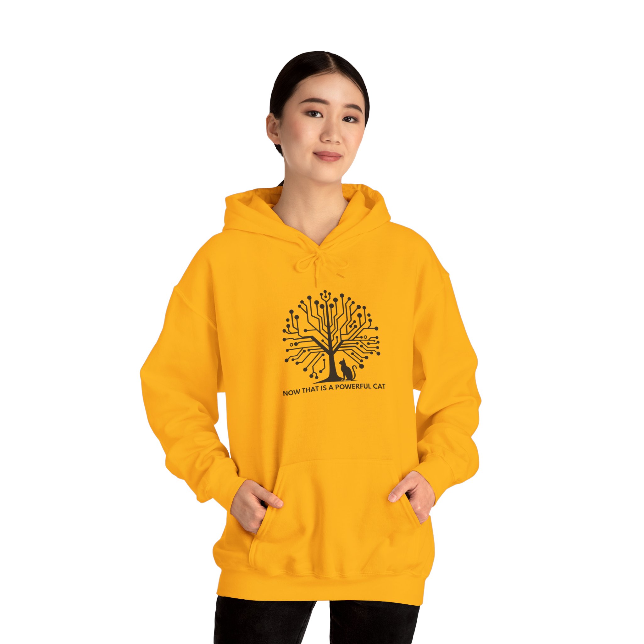 Neural Tree Cat Hoodie | AI Nature Pullover for Developers & Cat Lovers - Image 51