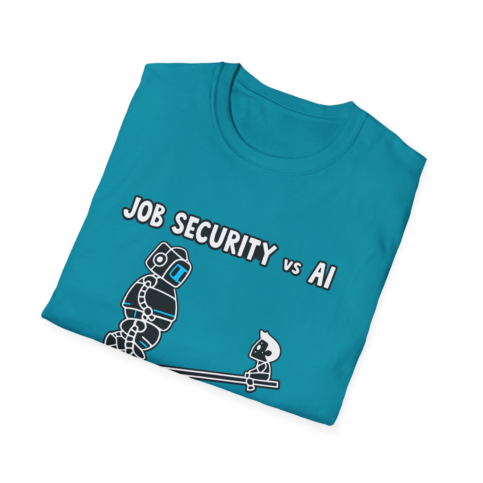 POV You're An AI And It's Monday – Funny Tired Robot Graphic T-Shirt - Image 70