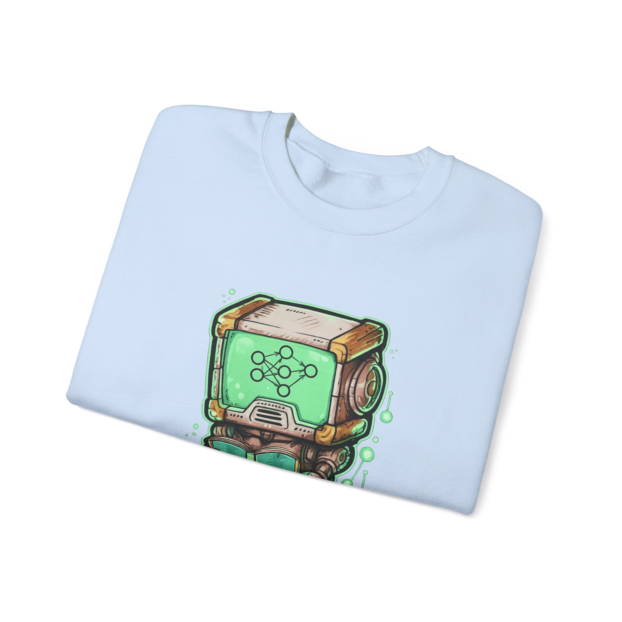 AI Robot Reading Sweatshirt | Neural Network Hoodie for ML Engineers - Image 73