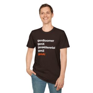 genBoomer genX genMillennial genZ genAI – Funny AI Generation T-Shirt