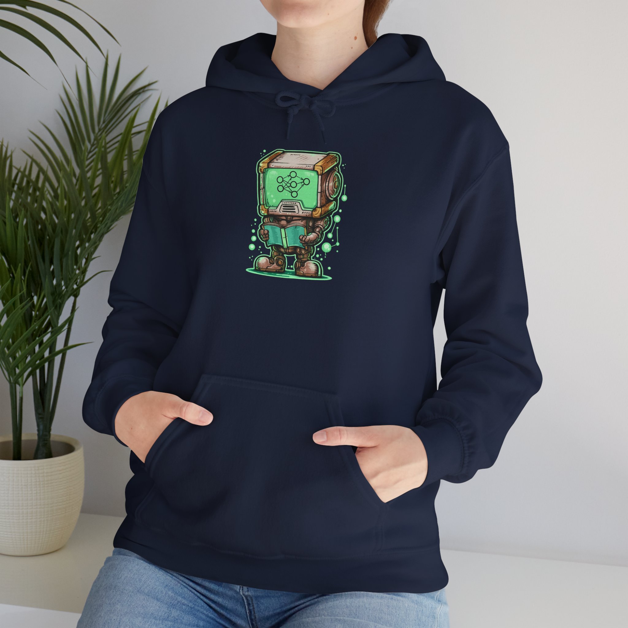 AI Robot Reading Hoodie | Neural Network Sweatshirt for ML Engineers - Image 98