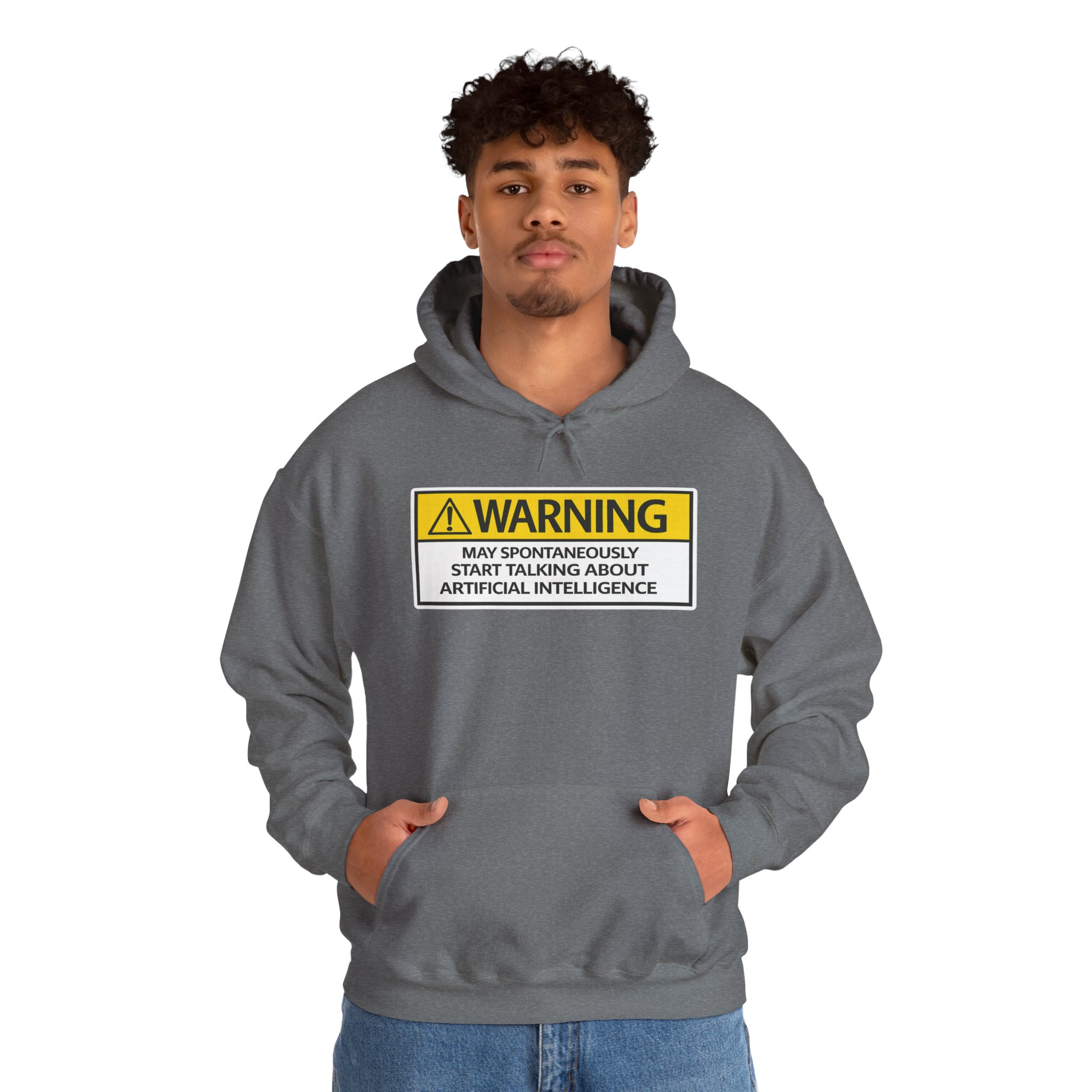Warning May Talk About AI Hoodie | Funny Artificial Intelligence Sweatshirt - Image 89