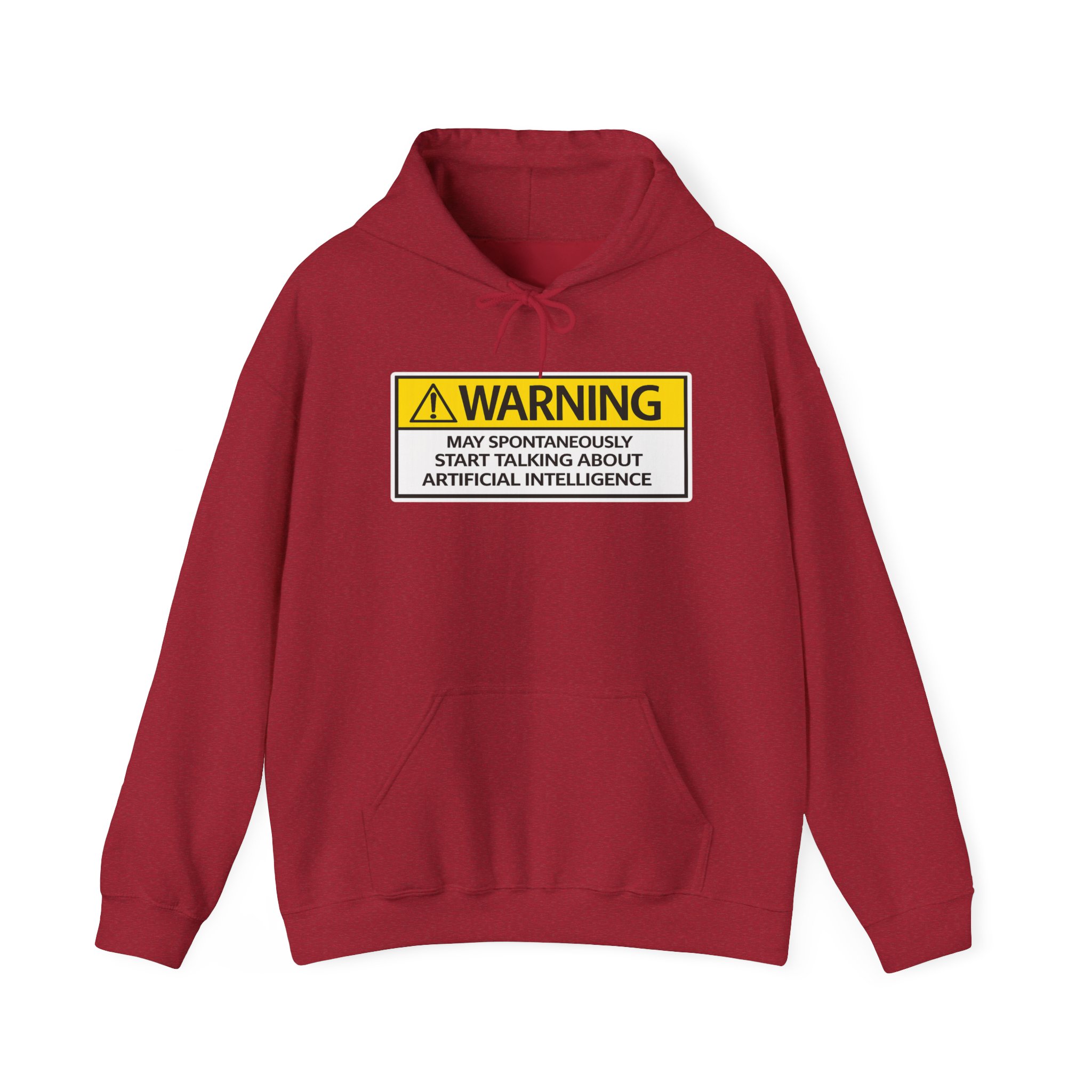 Warning May Talk About AI Hoodie | Funny Artificial Intelligence Sweatshirt - Image 2