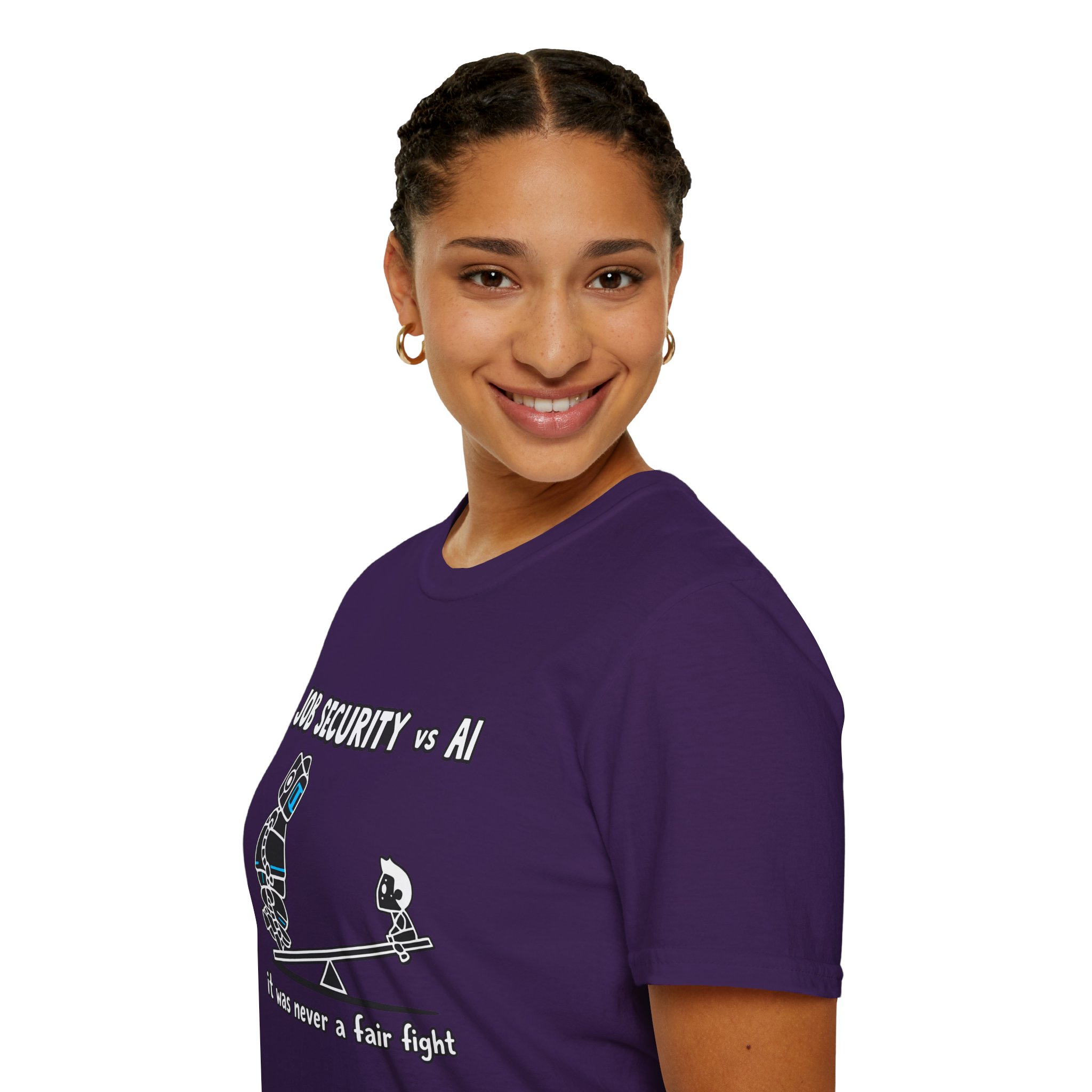 POV You're An AI And It's Monday – Funny Tired Robot Graphic T-Shirt - Image 150