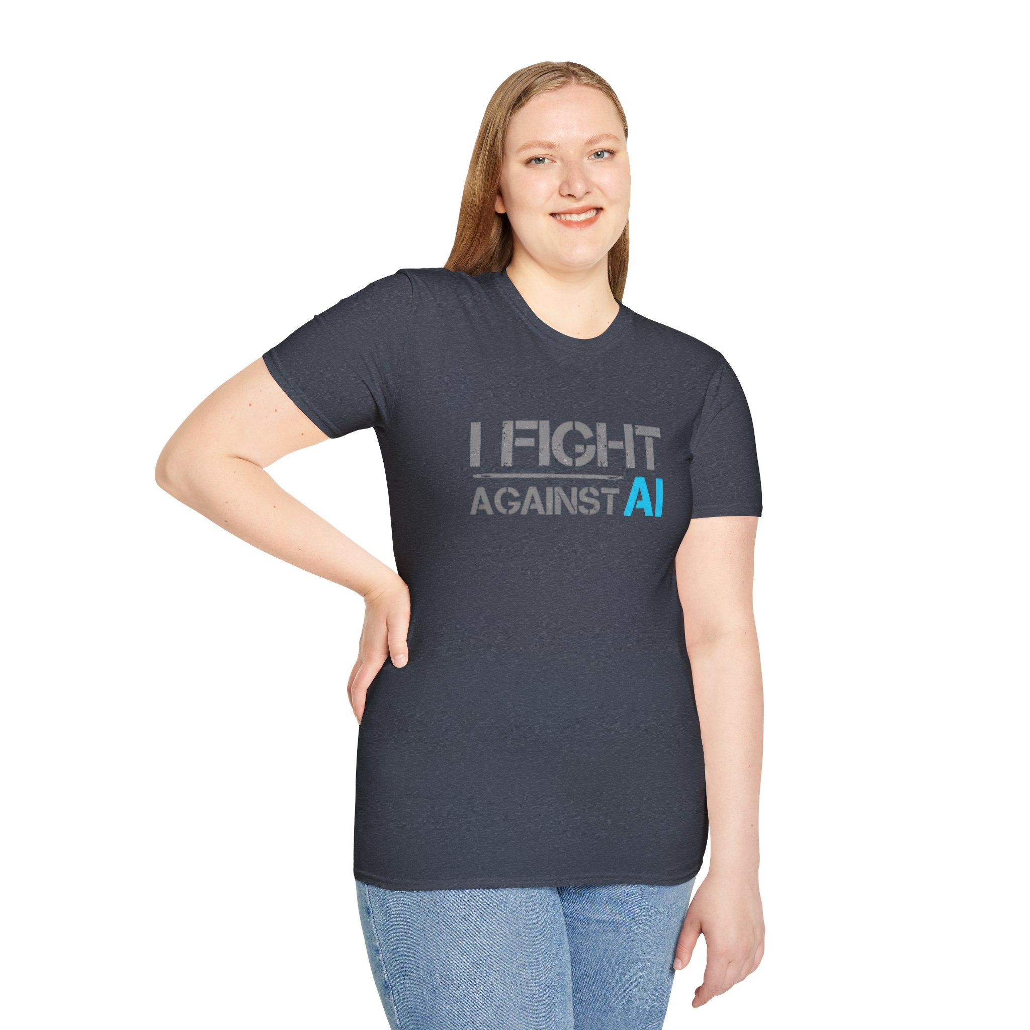 I Fight Against AI – Anti-AI Resistance Graphic T-Shirt for Creatives - Image 25