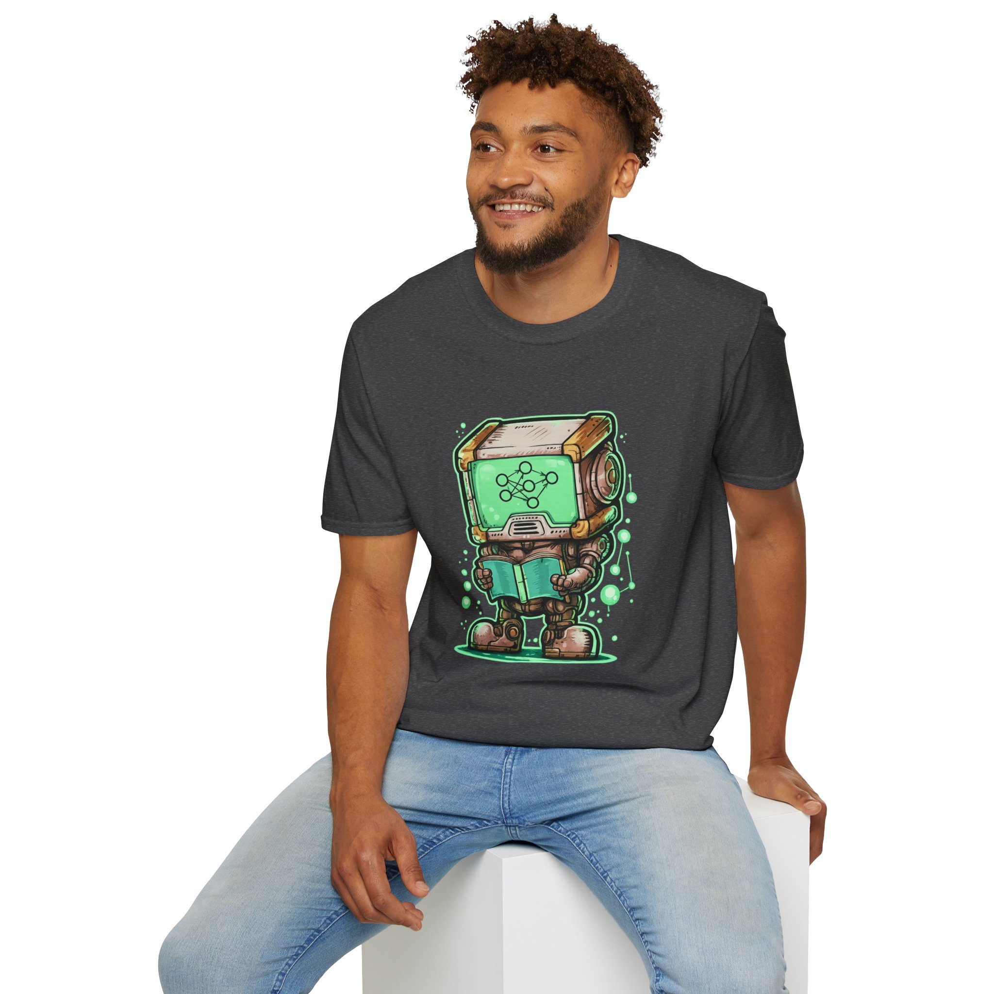 AI Robot Reading Tee | Neural Network Shirt for ML Engineers - Image 98
