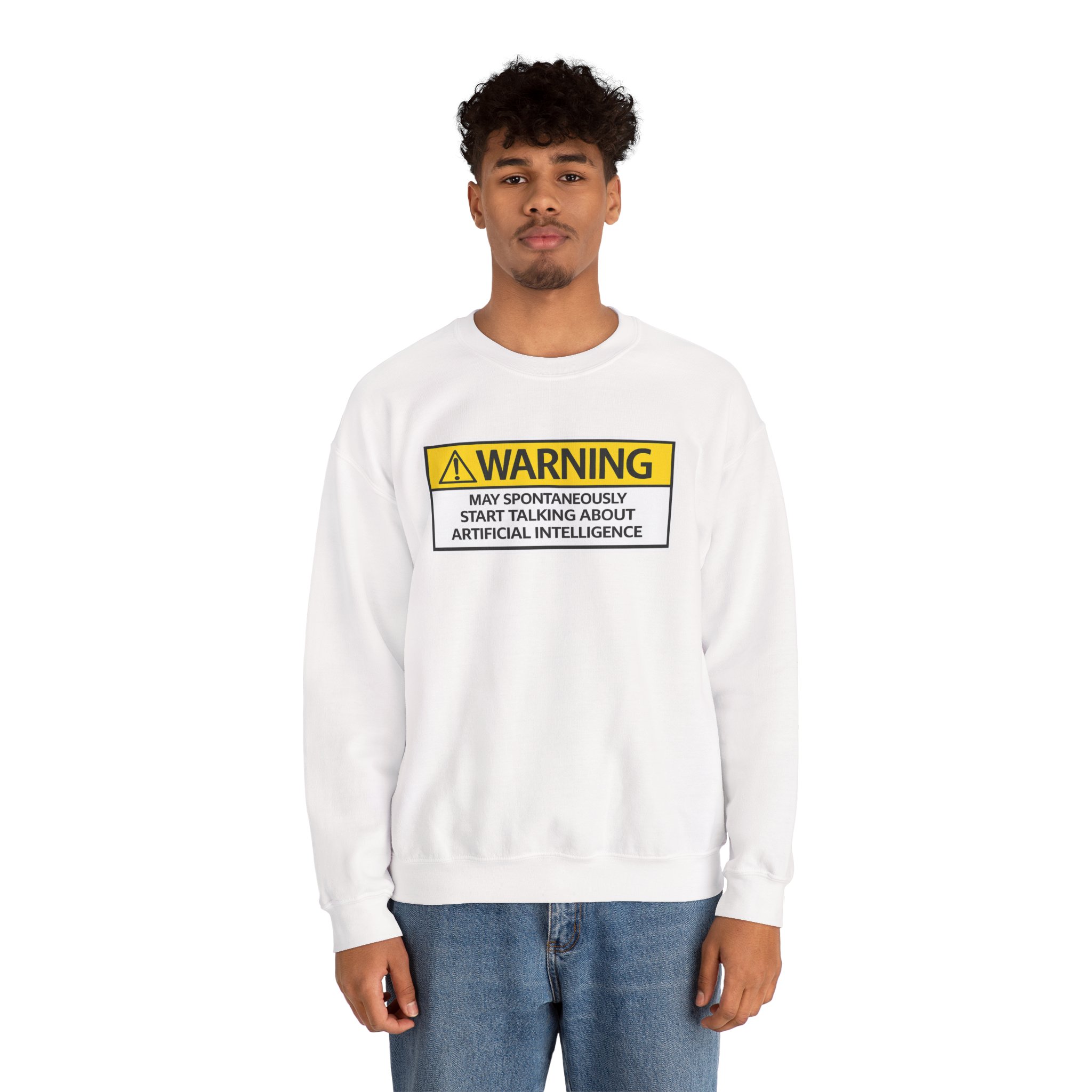 Warning May Talk About AI Sweatshirt | Funny Artificial Intelligence Hoodie - Image 9