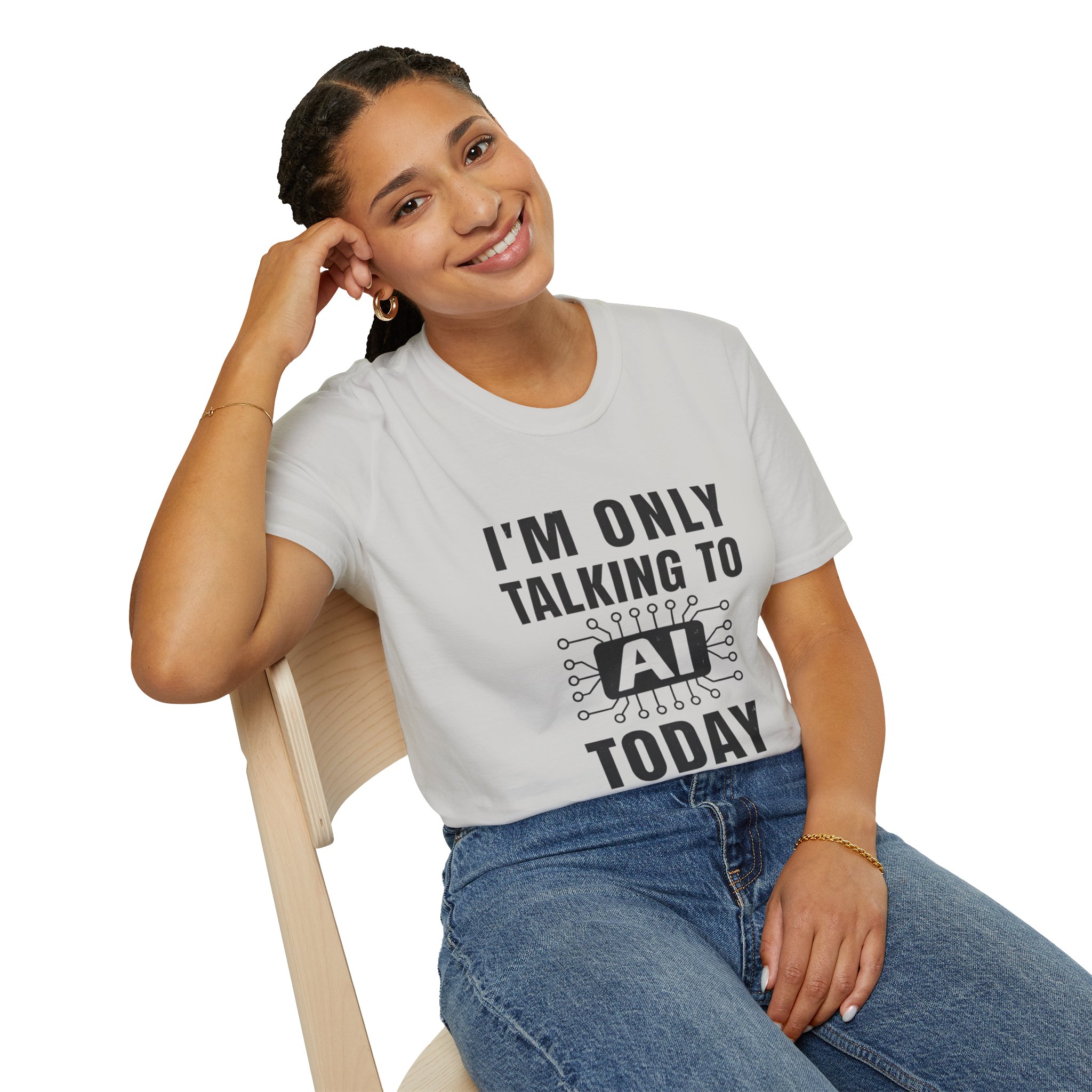 I'm Only Talking to AI Today Tee | Funny Introvert Tech Shirt - Image 33