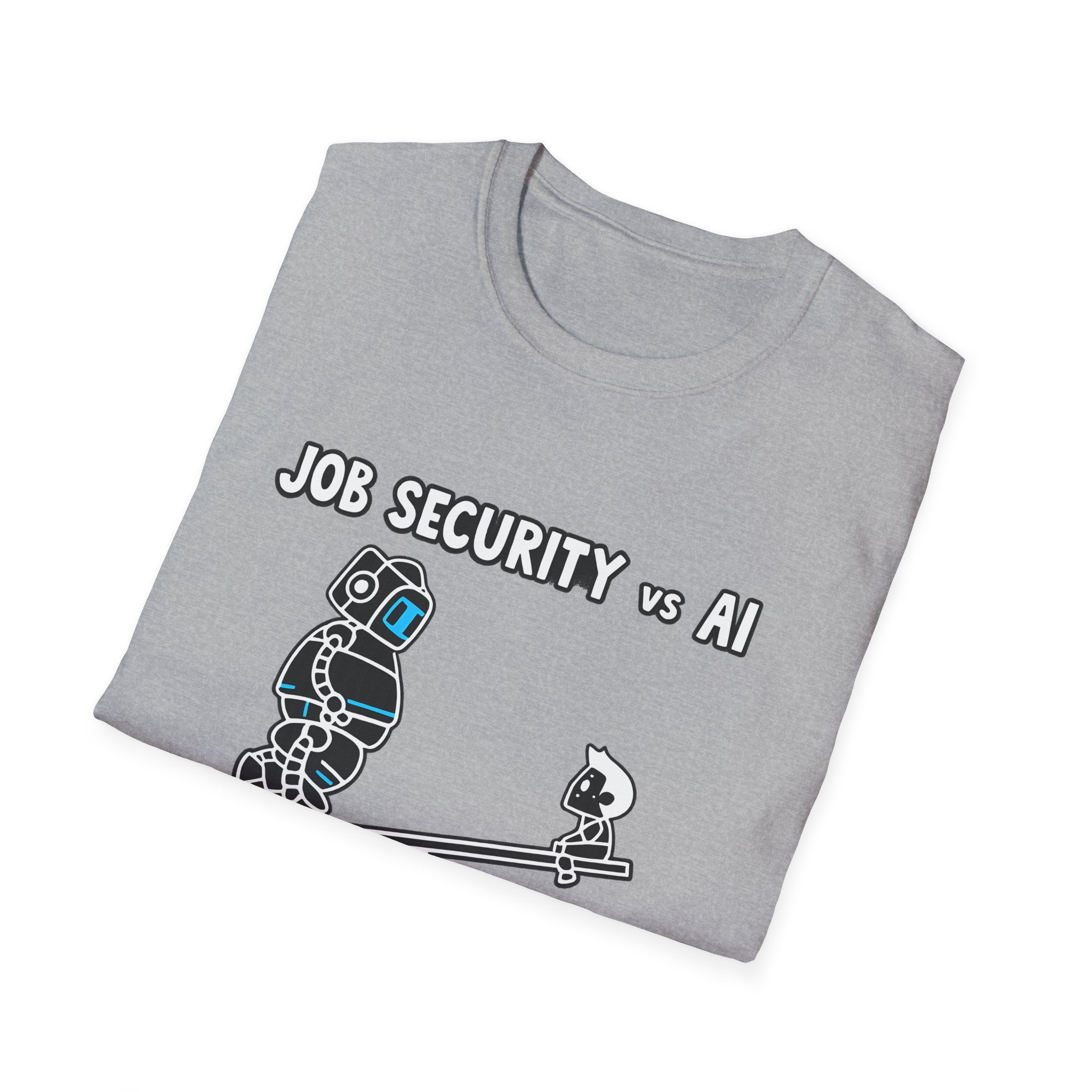 POV You're An AI And It's Monday – Funny Tired Robot Graphic T-Shirt - Image 37
