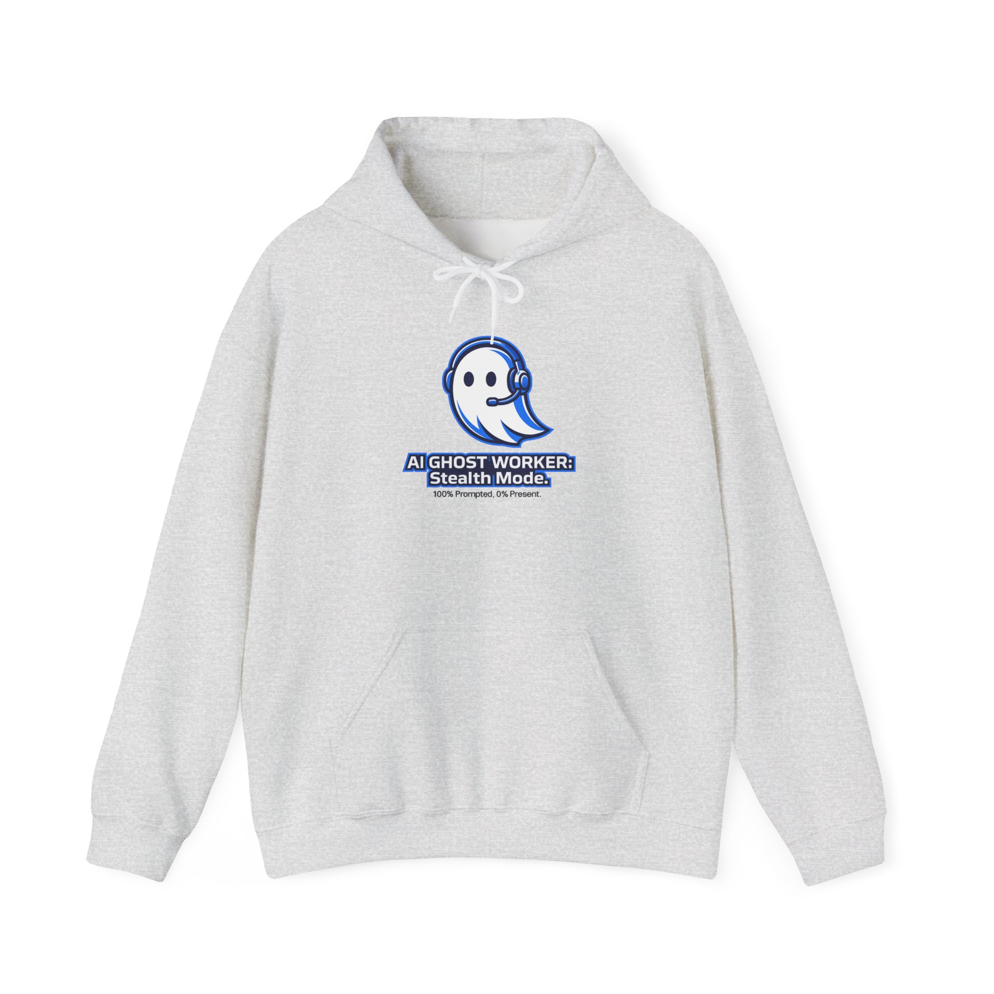 AI Ghost Worker Stealth Mode – 100% Prompted 0% Present Funny Hoodie - Image 13
