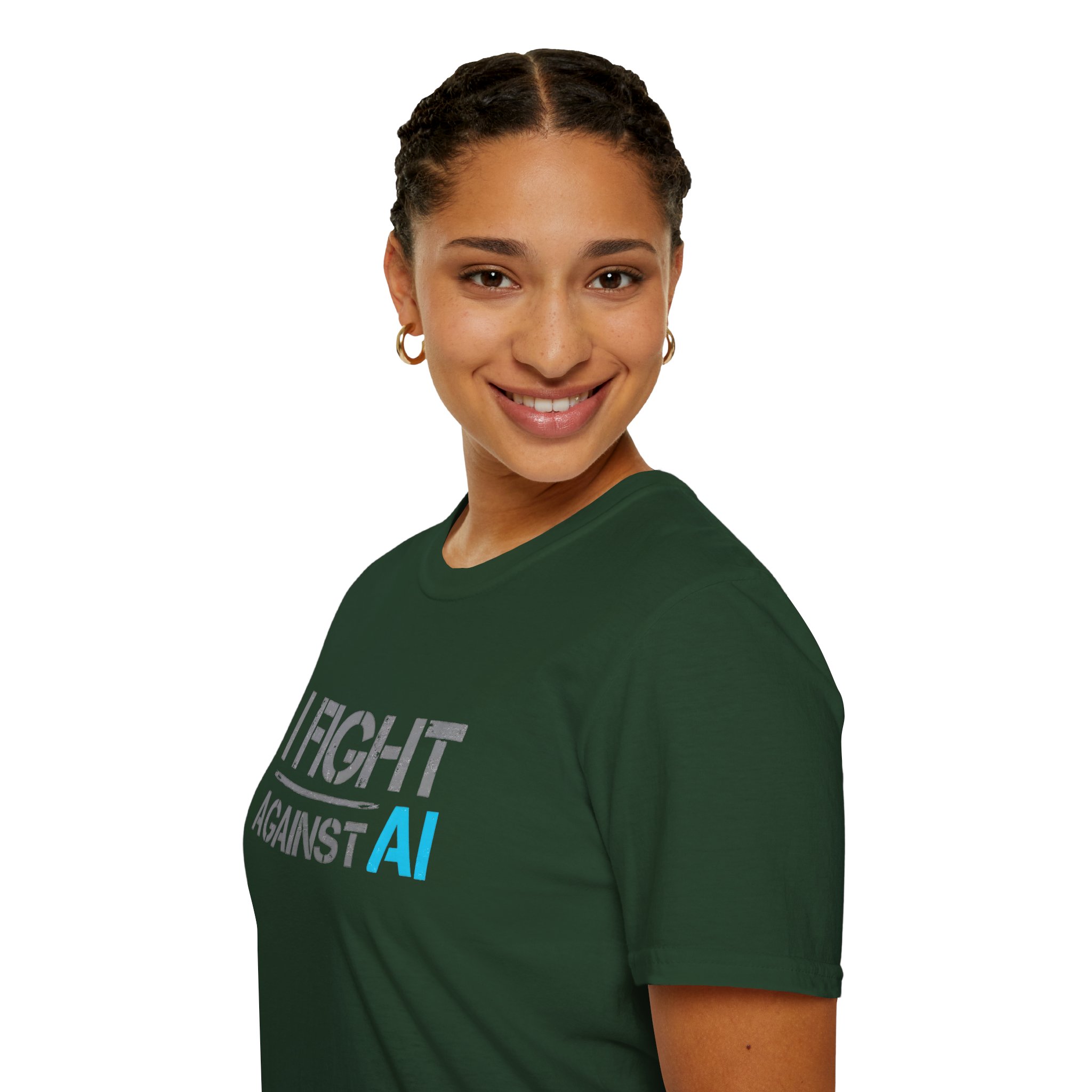 I Fight Against AI – Anti-AI Resistance Graphic T-Shirt for Creatives - Image 77