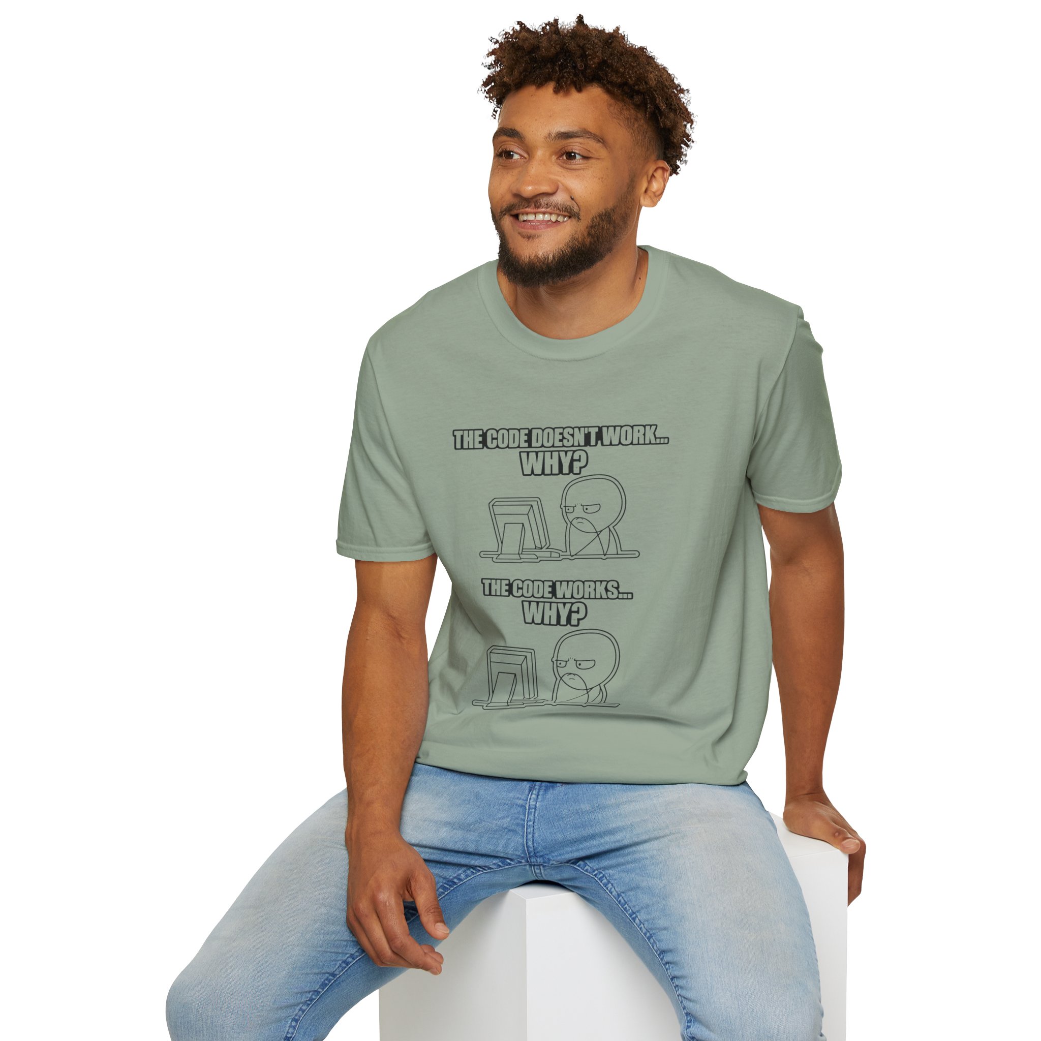 Now That Is a Powerful Cat — Funny AI Meme T-Shirt for Tech Nerds - Image 175
