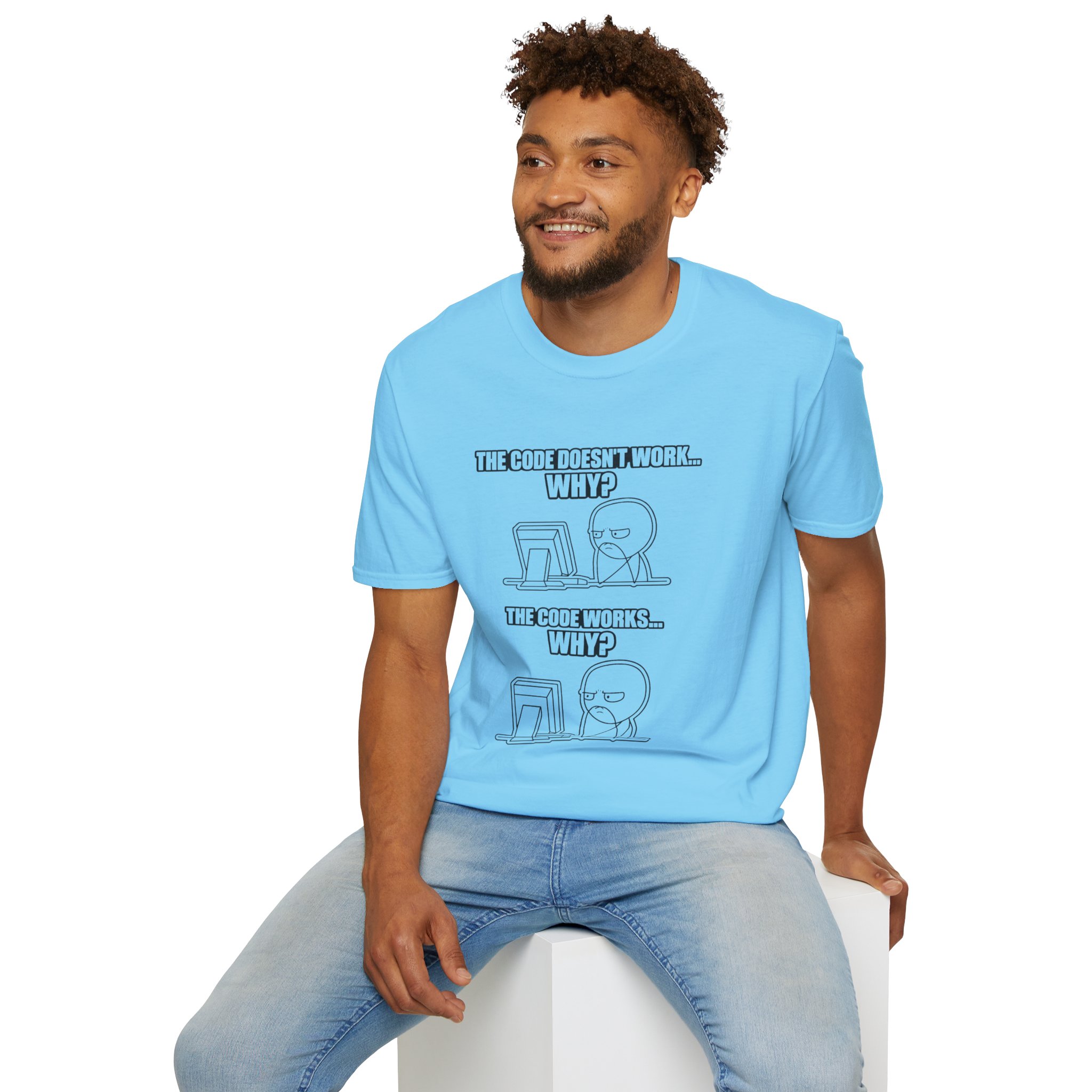 Now That Is a Powerful Cat — Funny AI Meme T-Shirt for Tech Nerds - Image 153