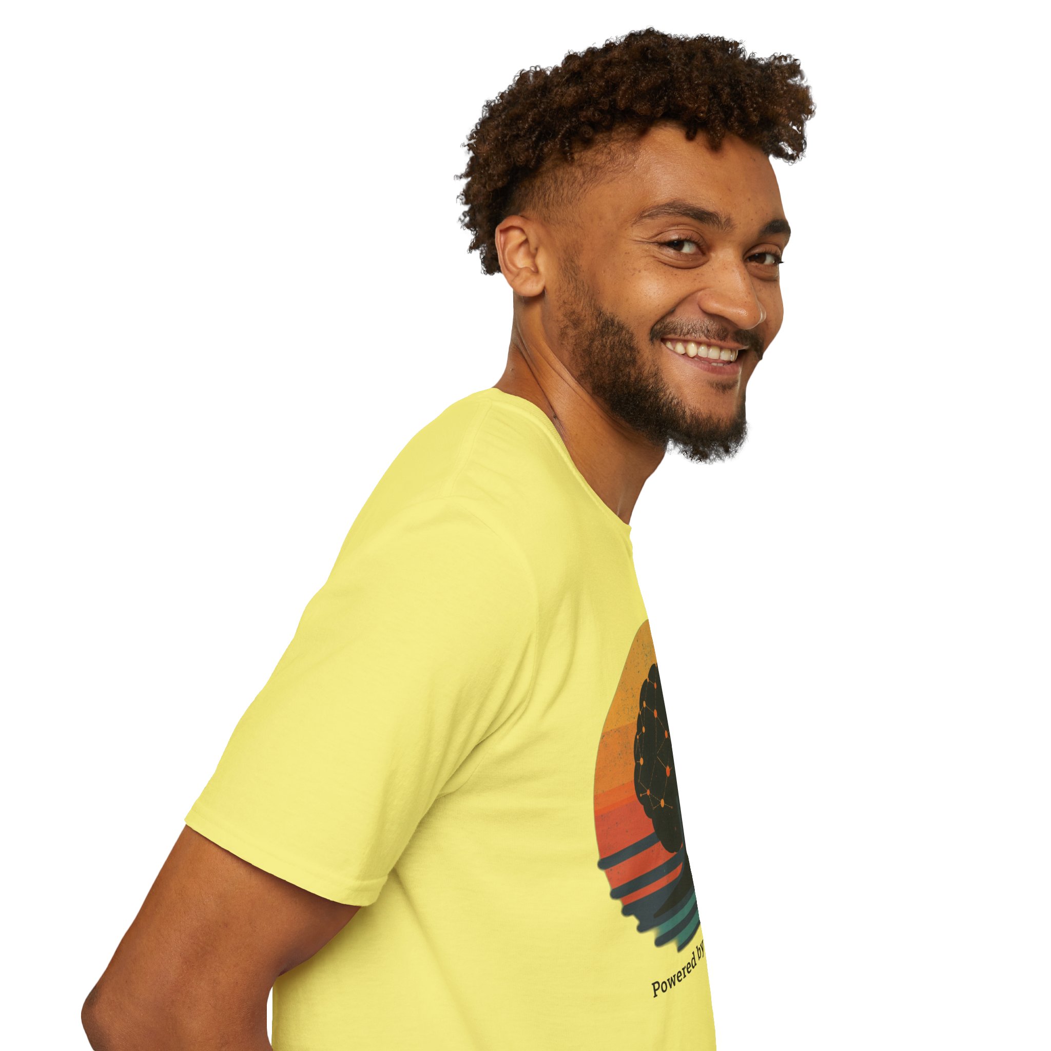 Powered by Neural Nets Retro Sunset Neural Network Tree AI T-Shirt - Image 61