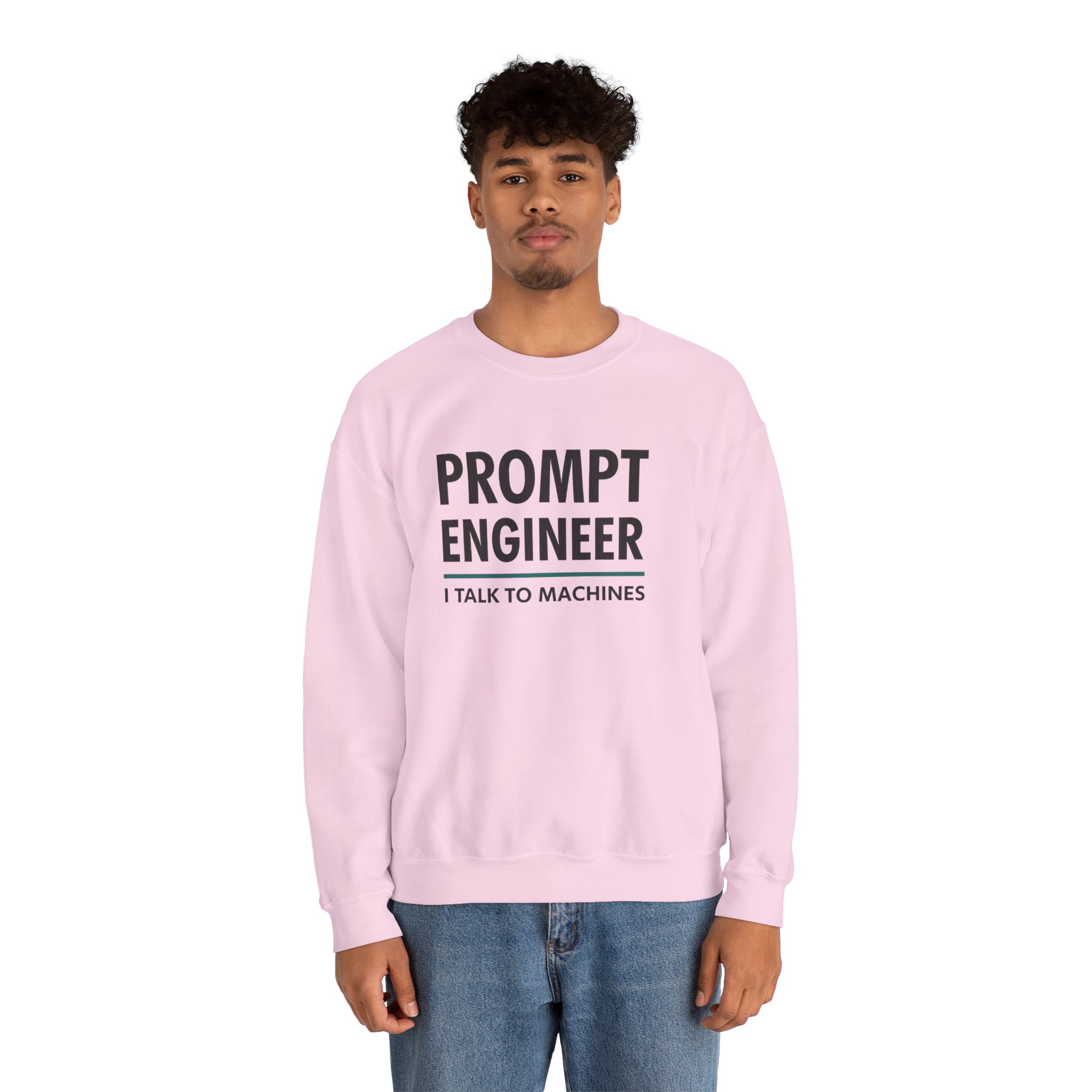 Prompt Engineer I Talk To Machines – Funny AI Job Title Crewneck - Image 77