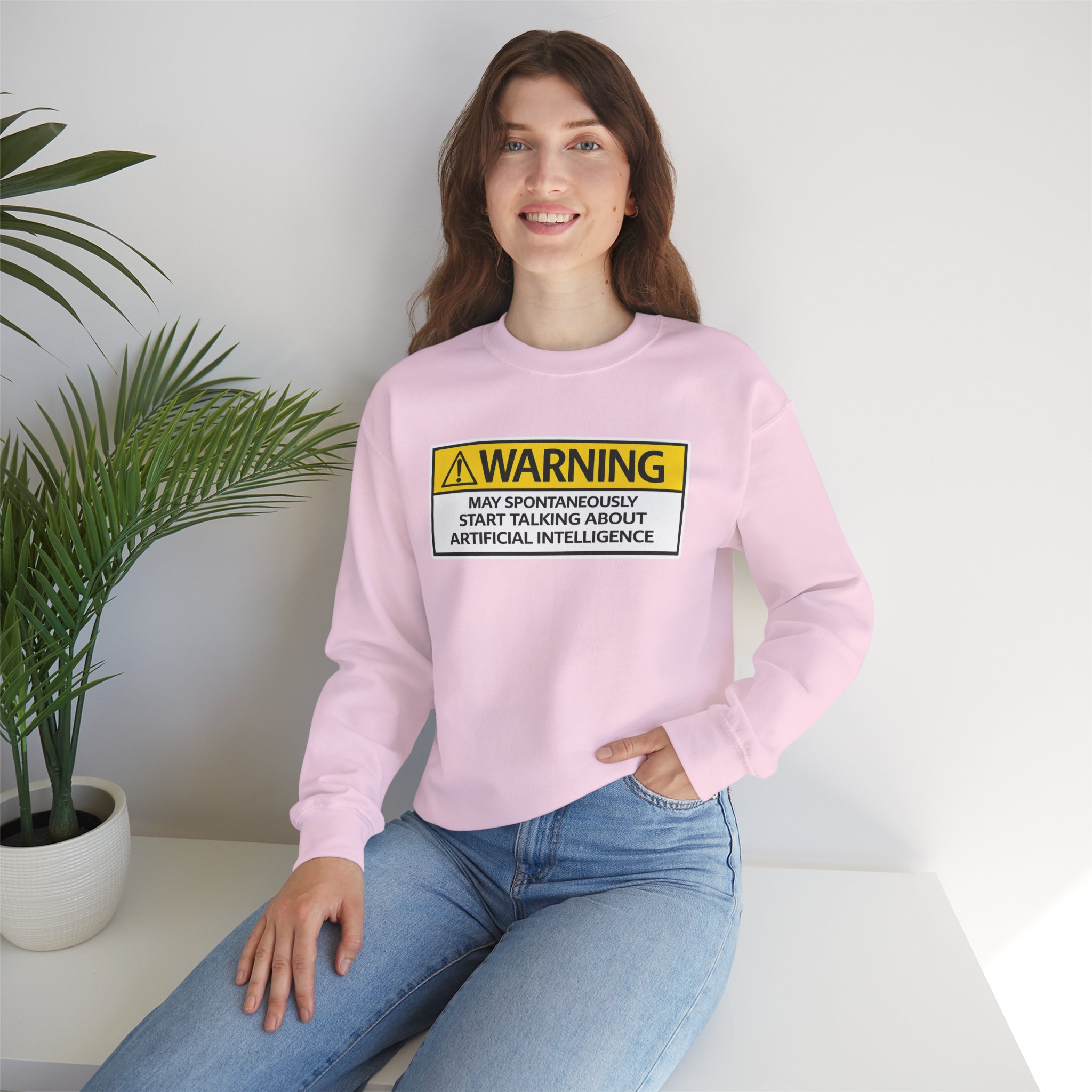 Warning May Talk About AI Sweatshirt | Funny Artificial Intelligence Hoodie - Image 90