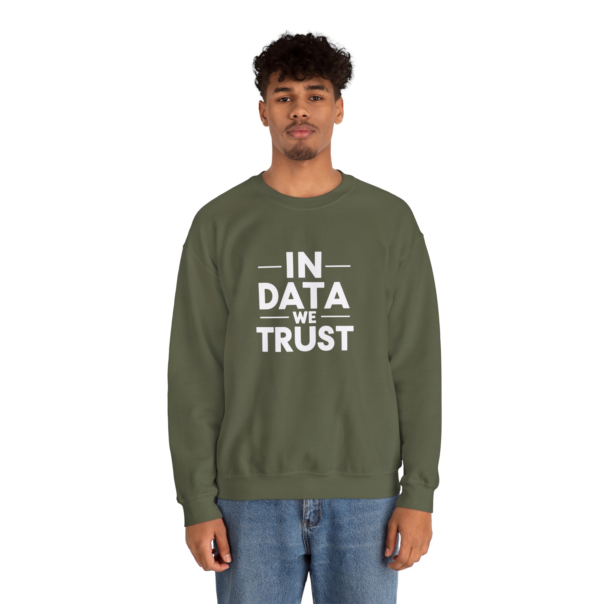 In Data We Trust – Funny Data Science Analyst Crewneck Sweatshirt - Image 32