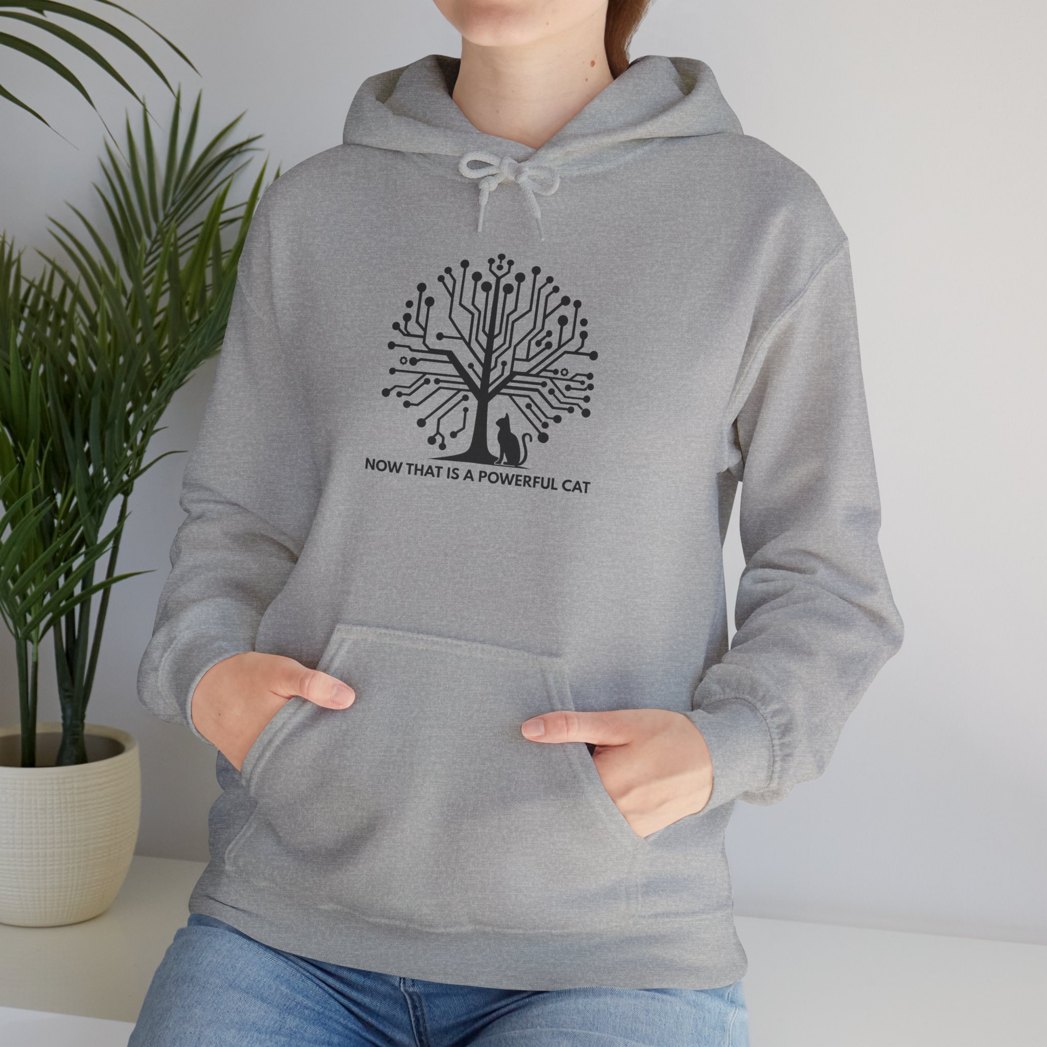 Neural Tree Cat Hoodie | AI Nature Pullover for Developers & Cat Lovers - Image 44