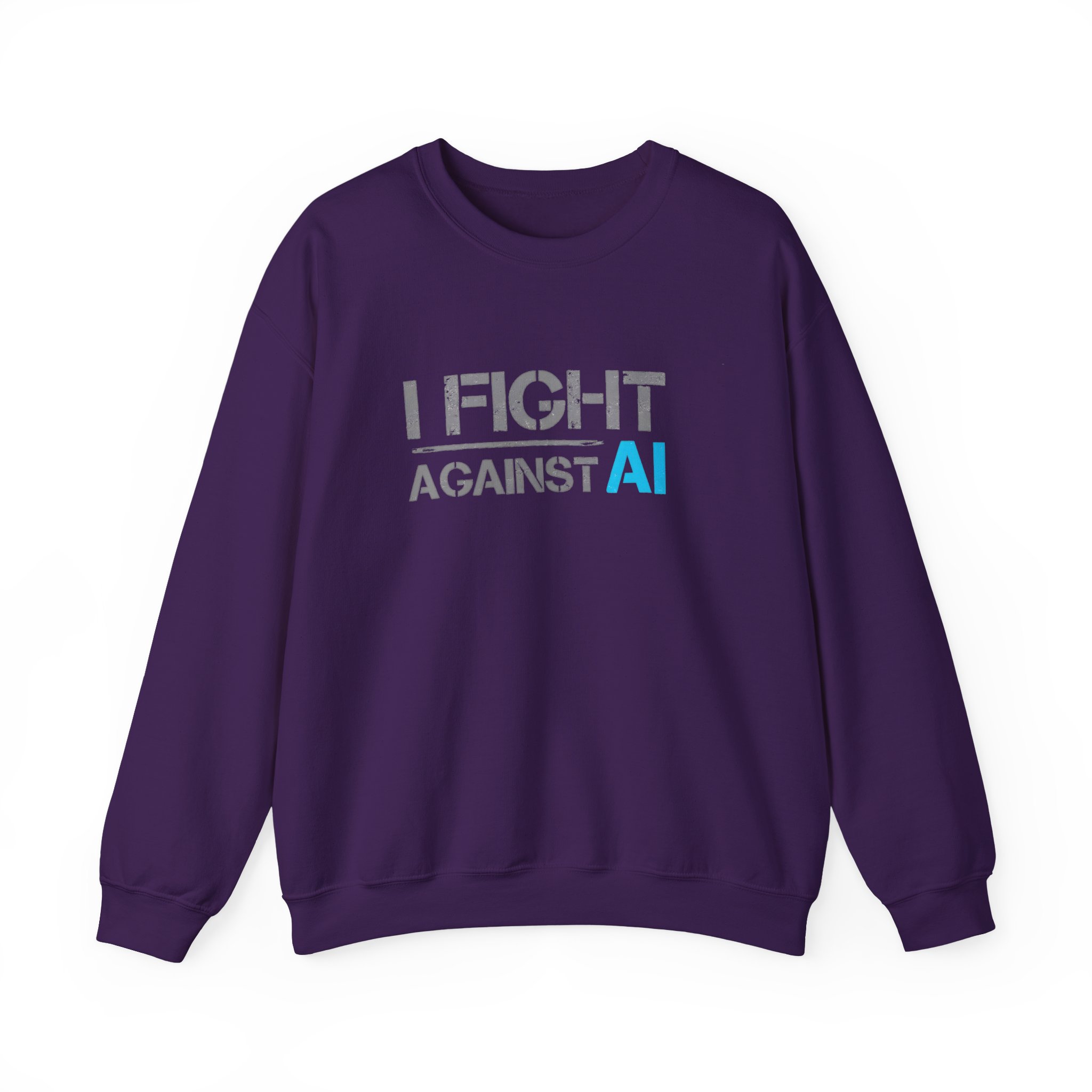 I Fight Against AI – Human Creativity Resistance Crewneck Sweatshirt - Image 73