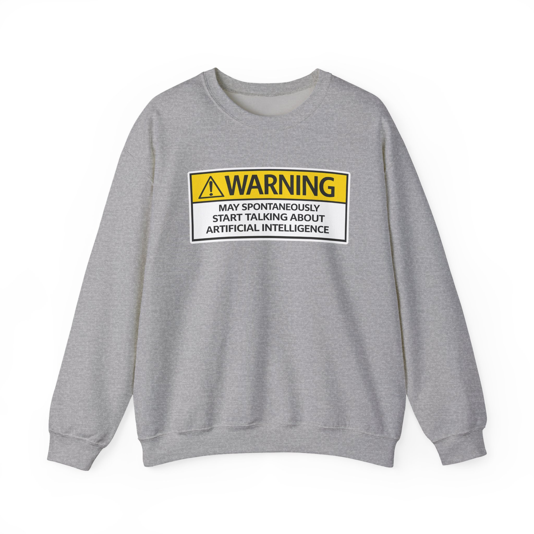 Warning May Talk About AI Sweatshirt | Funny Artificial Intelligence Hoodie - Image 43