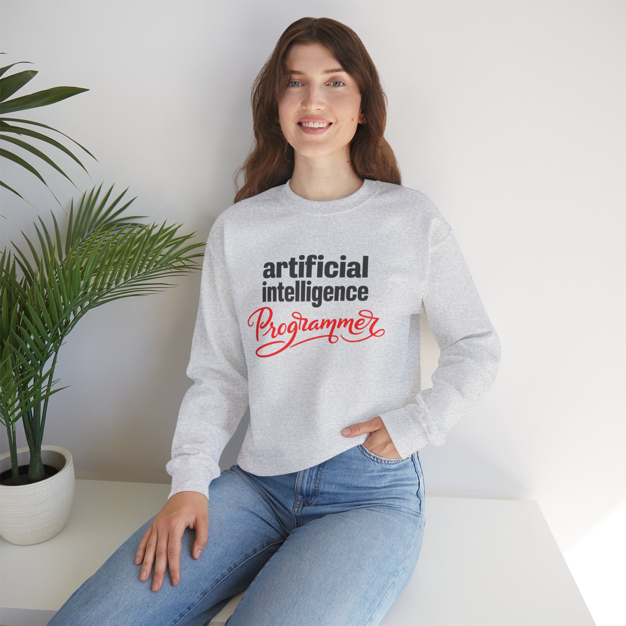 Artificial Intelligence Programmer Sweatshirt | Bold Script Developer Hoodie - Image 20