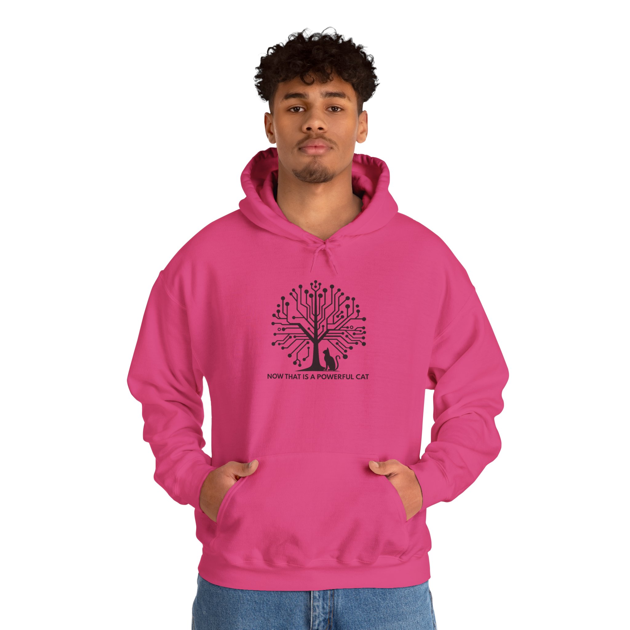 Neural Tree Cat Hoodie | AI Nature Pullover for Developers & Cat Lovers - Image 124
