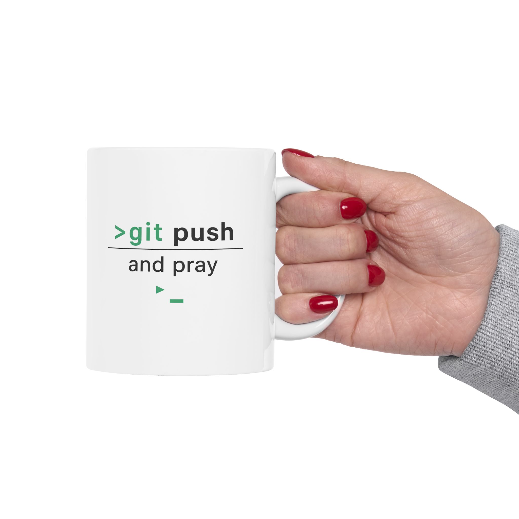 Git Push and Pray — Funny Developer Coding Humor Coffee Mug Gift (11oz/15oz) - Image 9