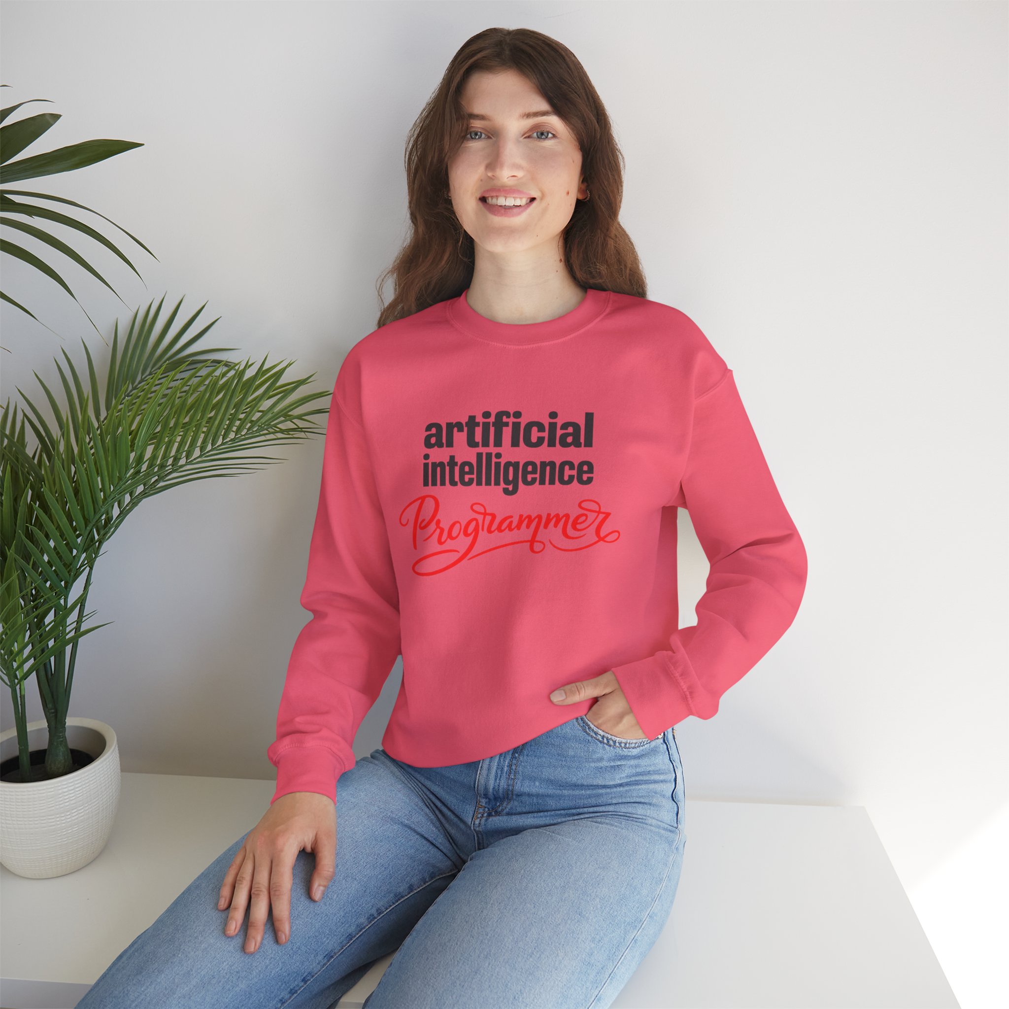 Artificial Intelligence Programmer Sweatshirt | Bold Script Developer Hoodie - Image 62