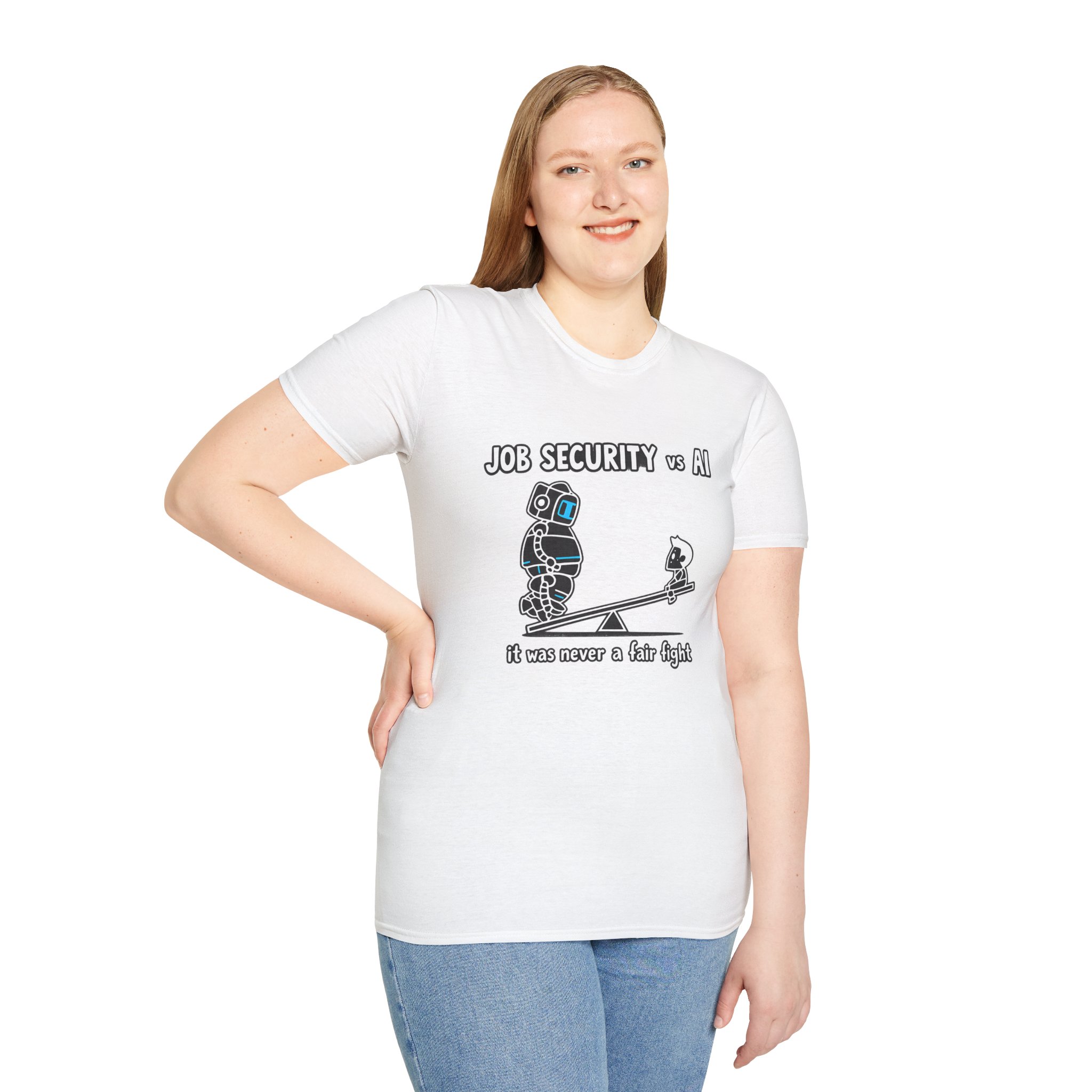 POV You're An AI And It's Monday – Funny Tired Robot Graphic T-Shirt - Image 13