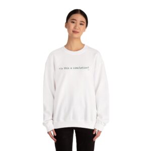 Is This a Simulation – Terminal Green Code Philosophy Crewneck Sweatshirt