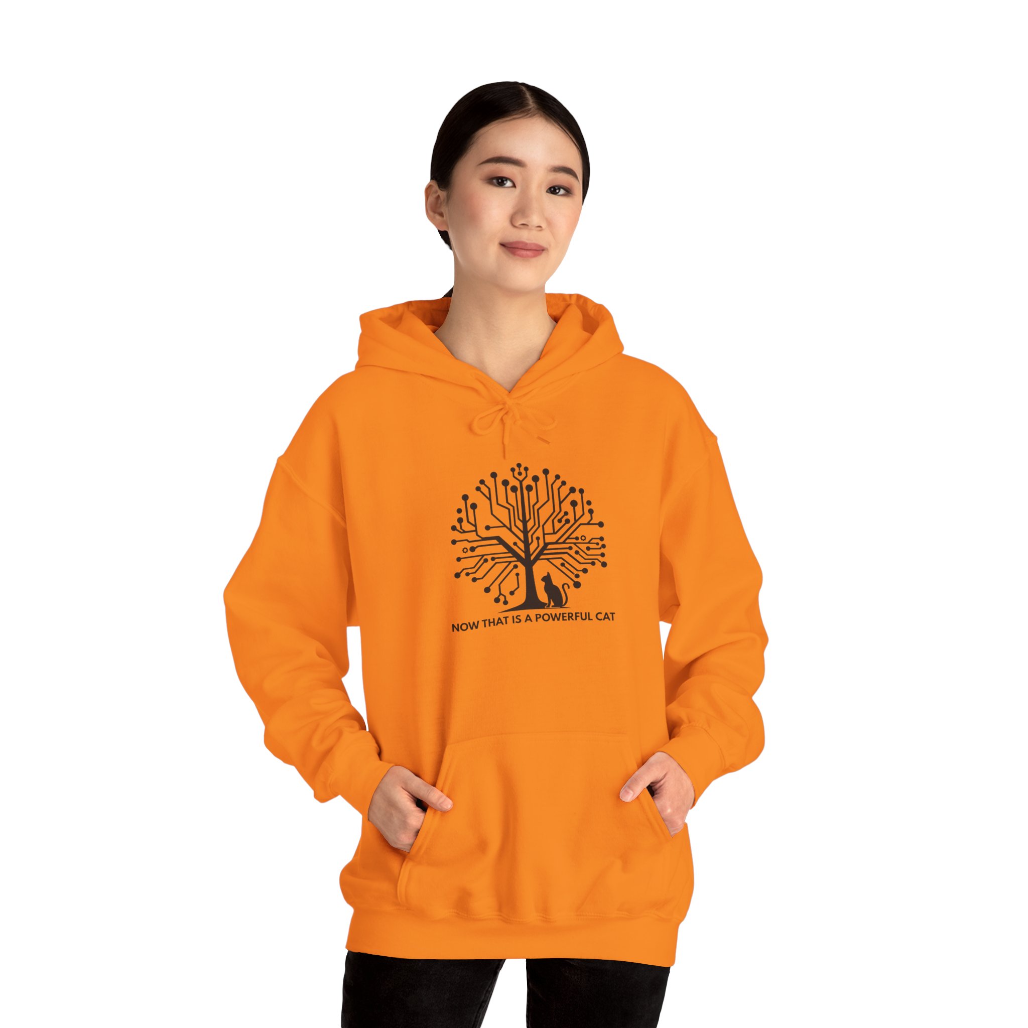 Neural Tree Cat Hoodie | AI Nature Pullover for Developers & Cat Lovers - Image 69