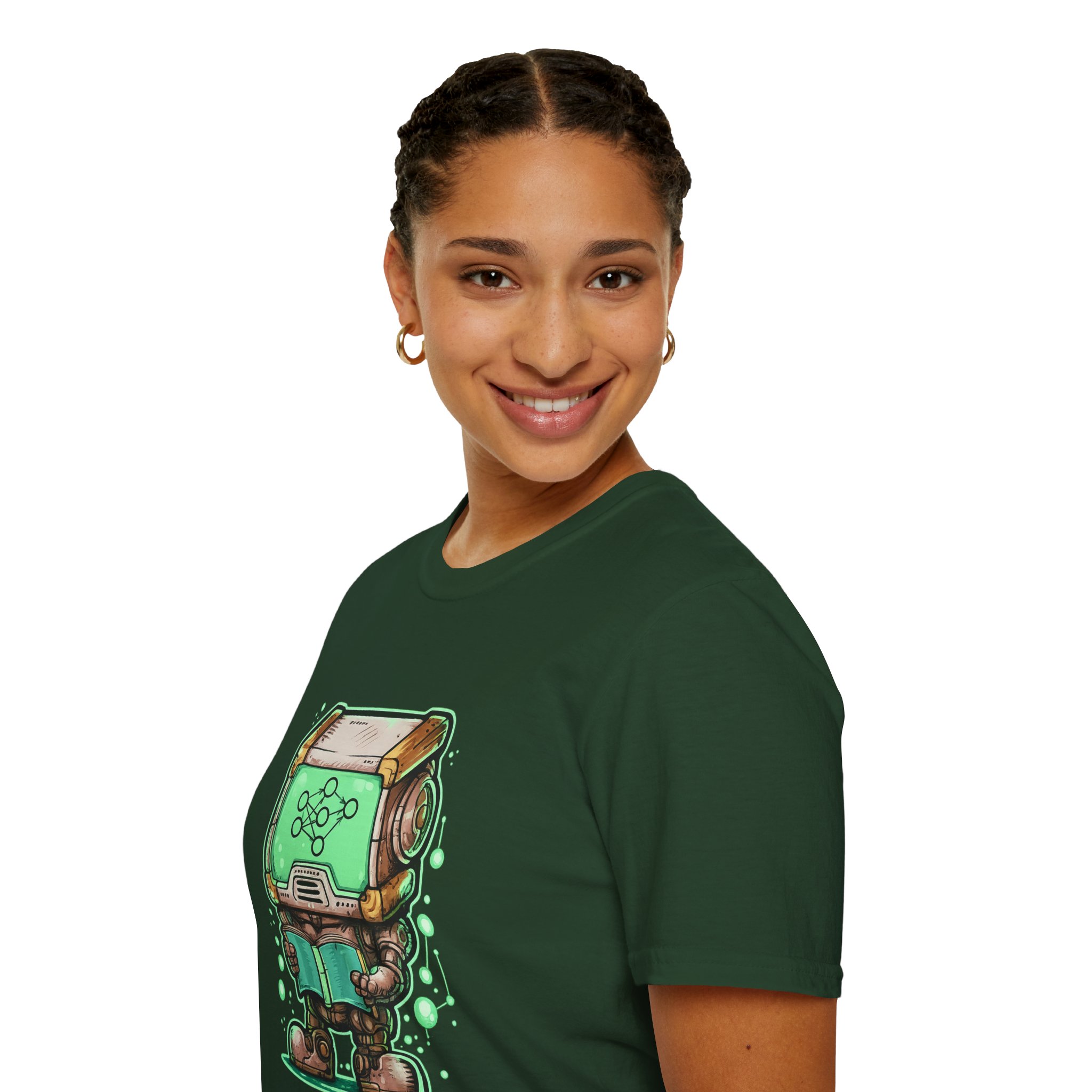 AI Robot Reading Tee | Neural Network Shirt for ML Engineers - Image 86