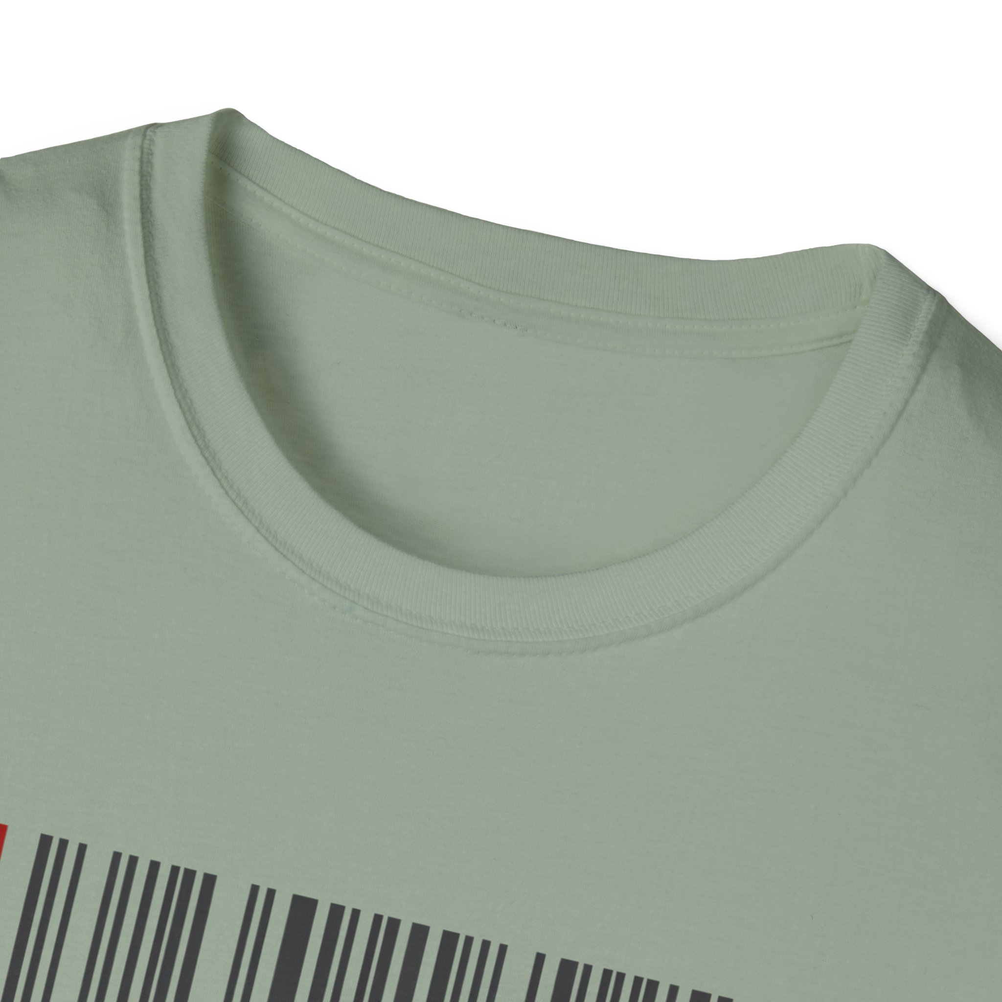 AI Generated Barcode Dark Minimalist Generative Art Graphic T-Shirt - Image 168