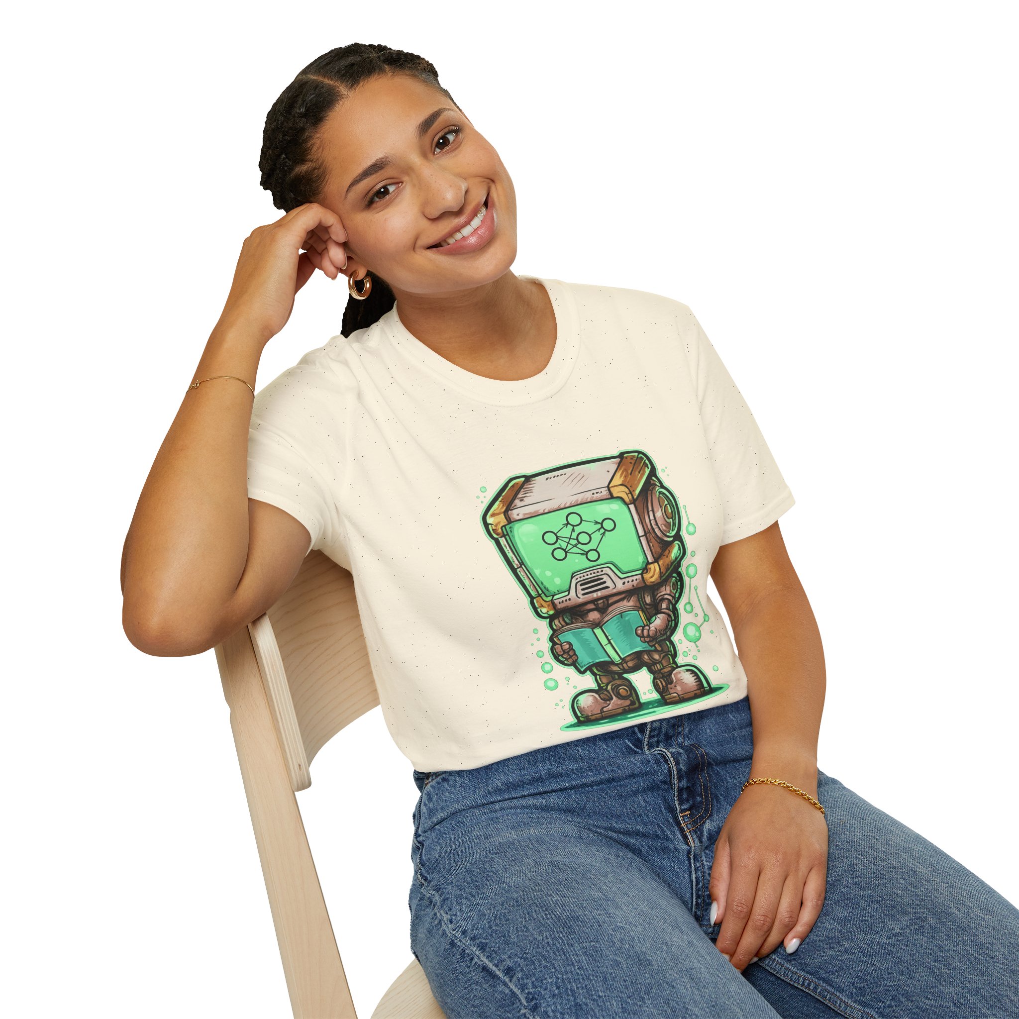 AI Robot Reading Tee | Neural Network Shirt for ML Engineers - Image 51