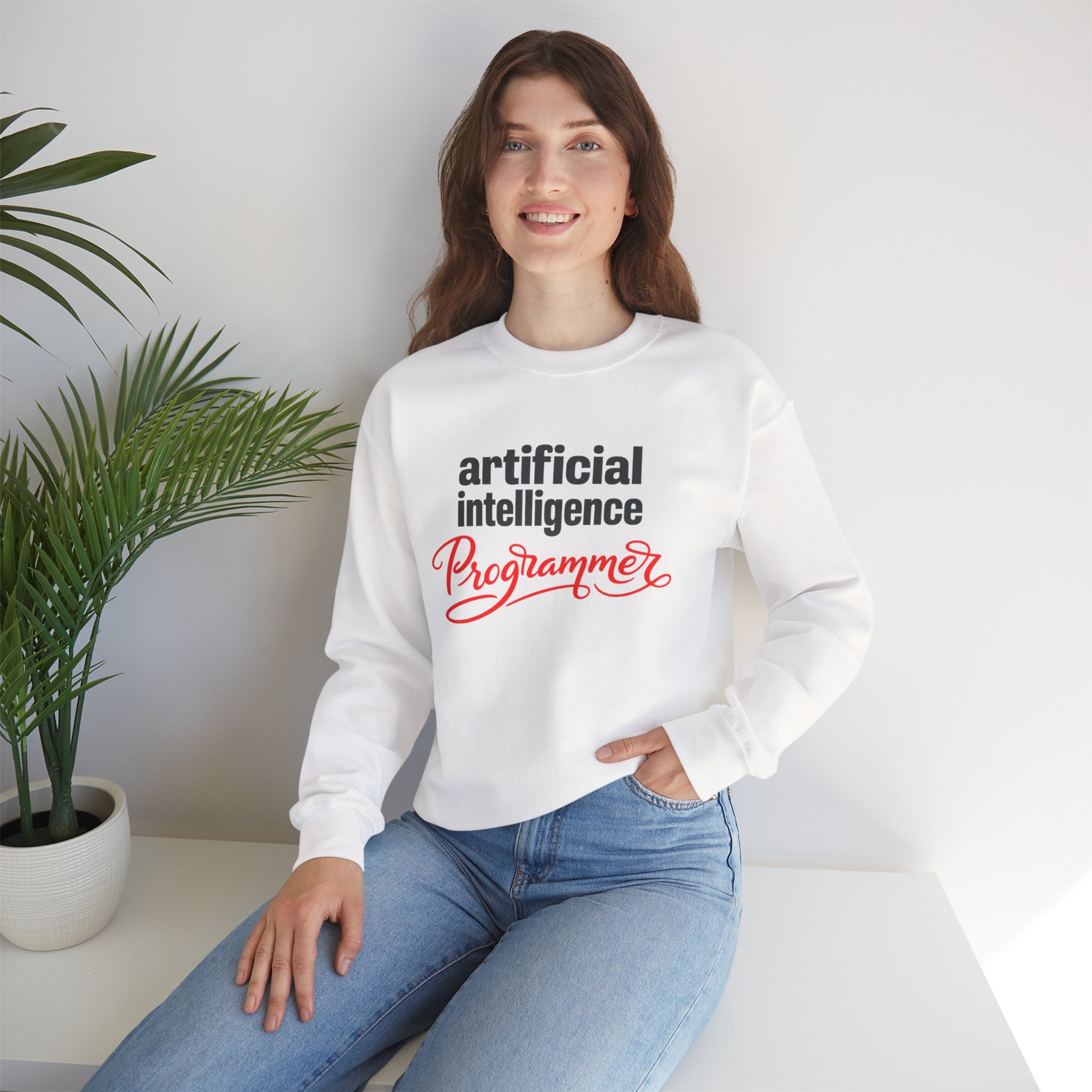 Artificial Intelligence Programmer Sweatshirt | Bold Script Developer Hoodie - Image 8