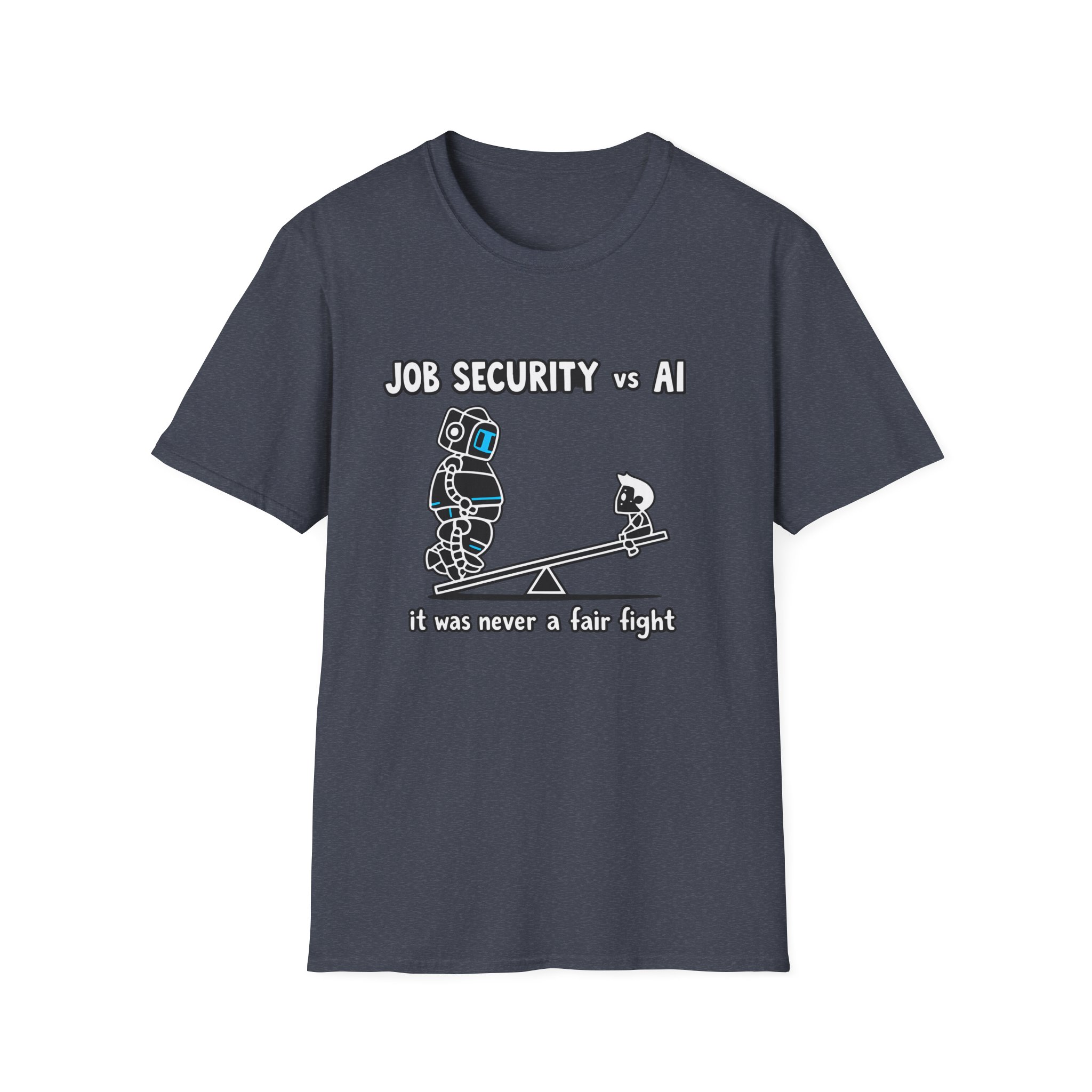 POV You're An AI And It's Monday – Funny Tired Robot Graphic T-Shirt - Image 122
