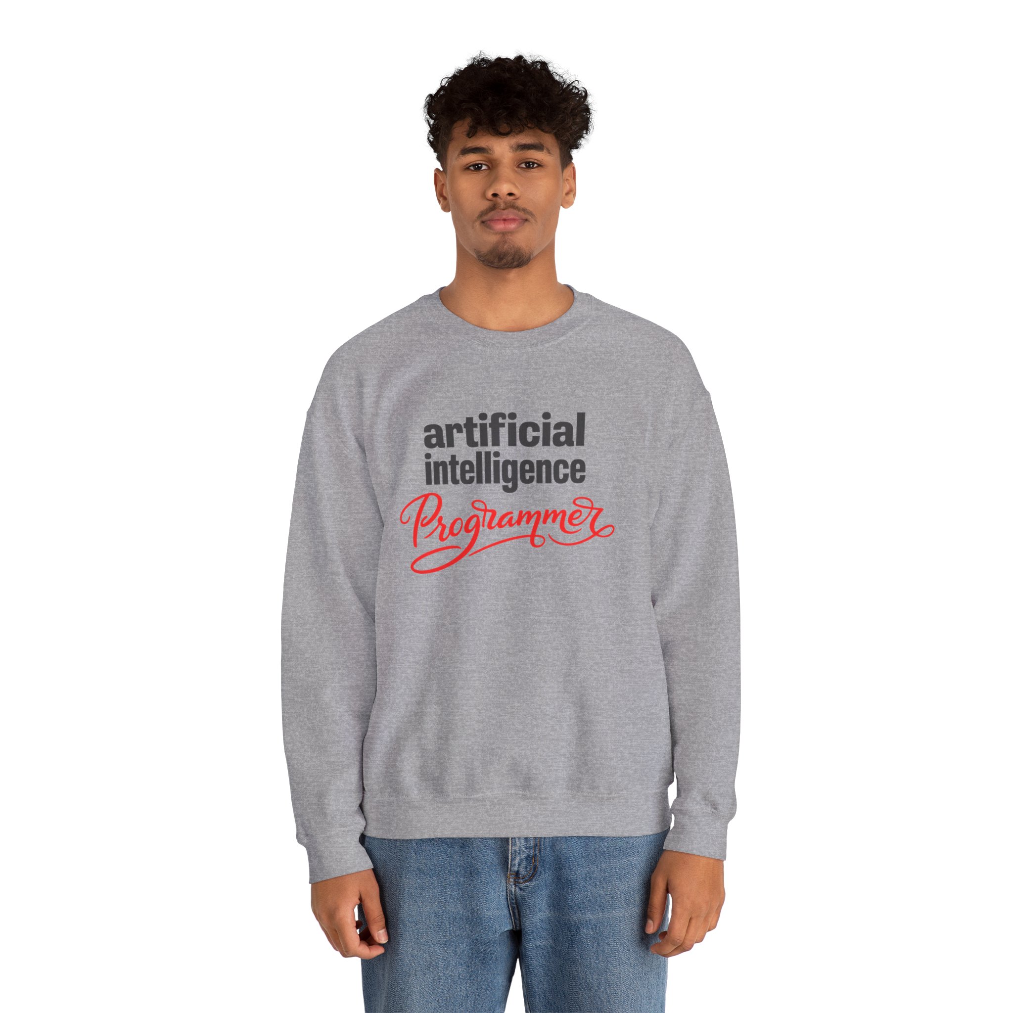 Artificial Intelligence Programmer Sweatshirt | Bold Script Developer Hoodie