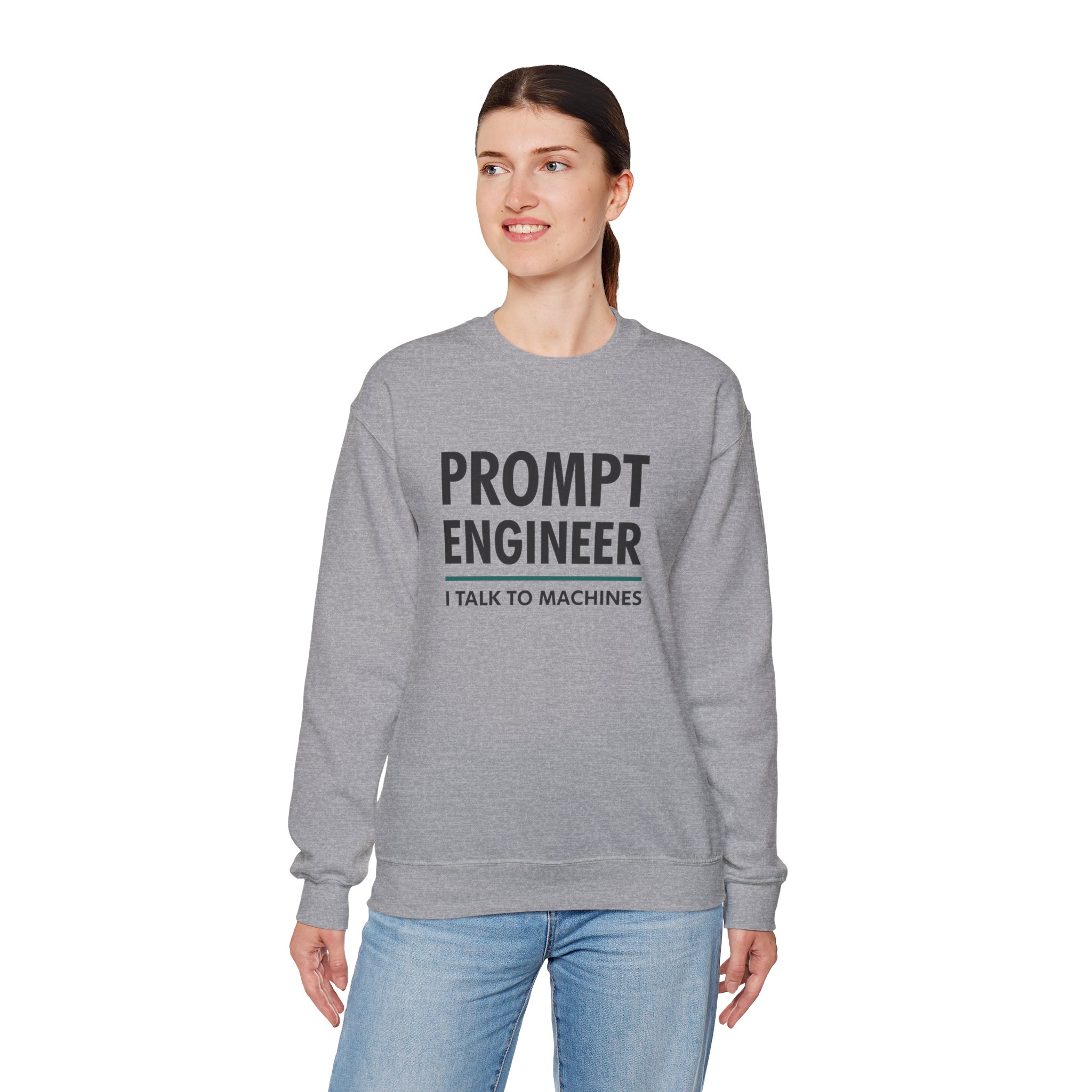 Prompt Engineer I Talk To Machines – Funny AI Job Title Crewneck - Image 43