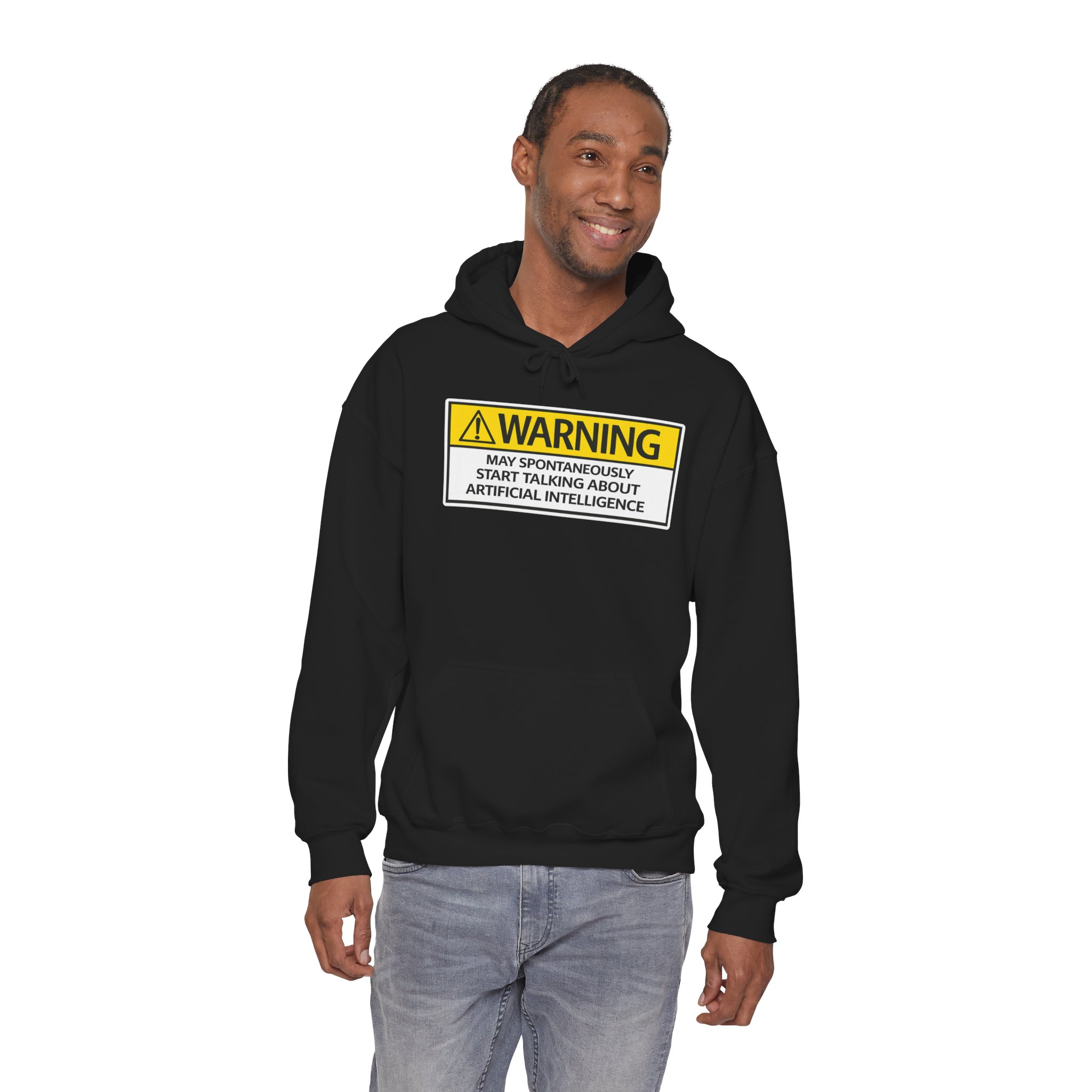 Warning May Talk About AI Hoodie | Funny Artificial Intelligence Sweatshirt - Image 54